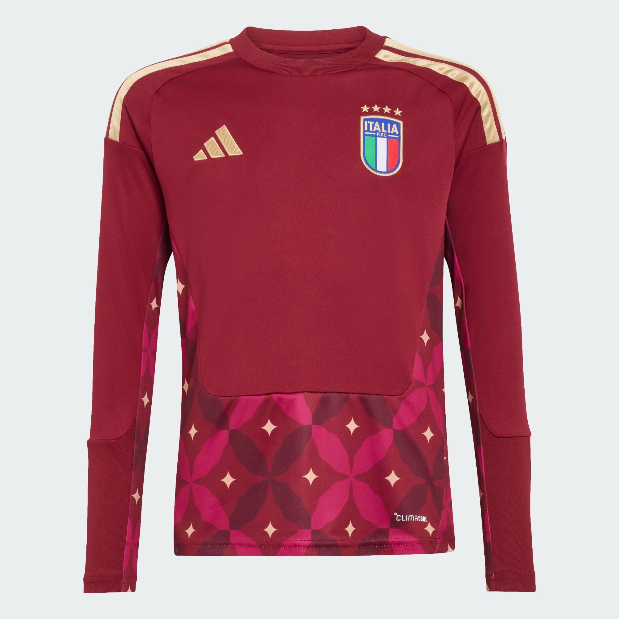 ADIDAS ITALY 26 HOME GOALKEEPER KIDS LONG SLEEVE JERSEY