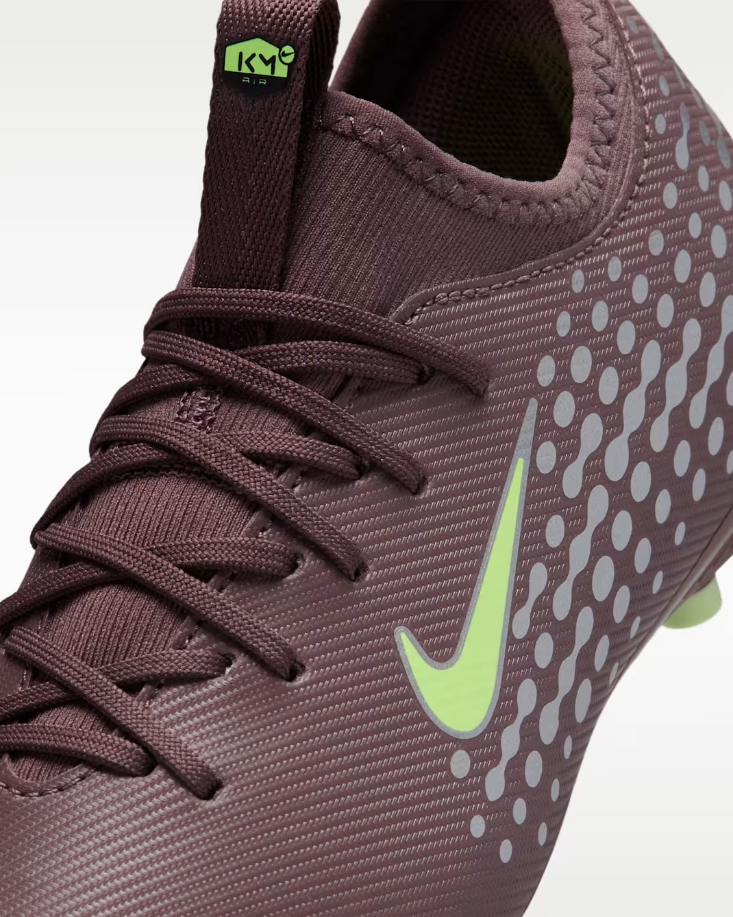 NIKE JR ZOOM VAPOR 16 ACADEMY KM FG/MG PLUM ECLPSE/METALLIC
