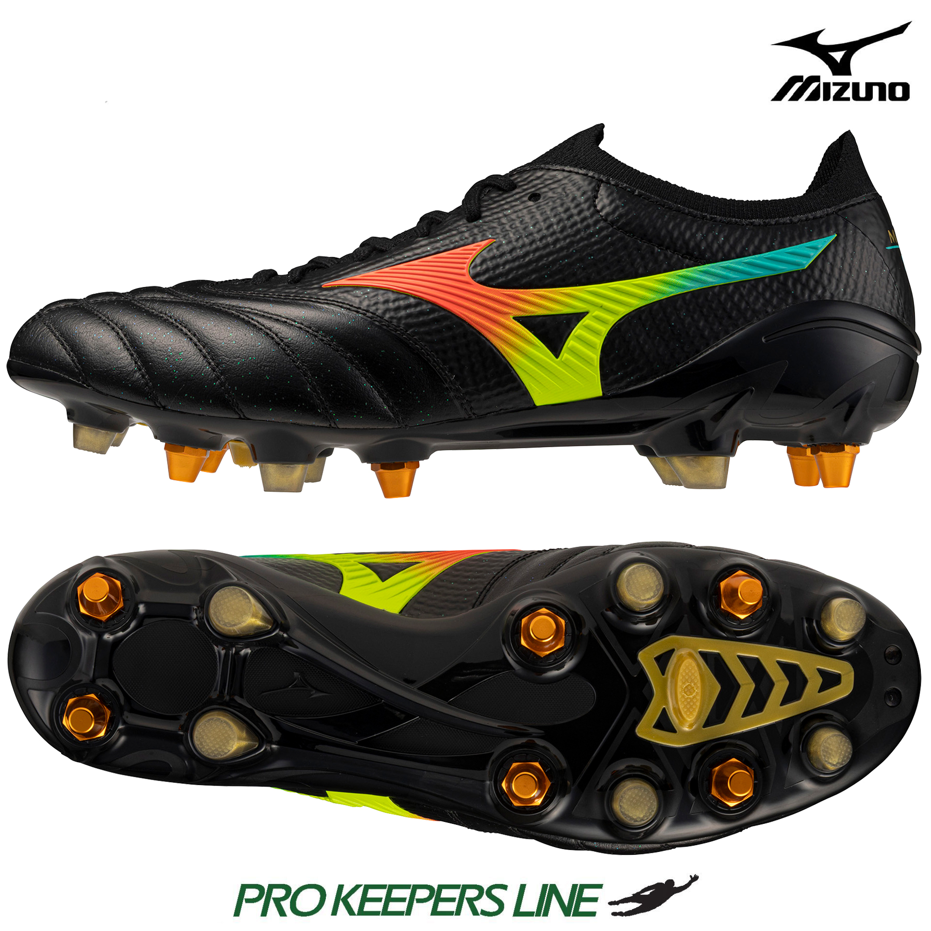 MIZUNO MORELIA NEO IV BETA JAPAN MIX BLACK/LAVA ORANGE/ARCADIA