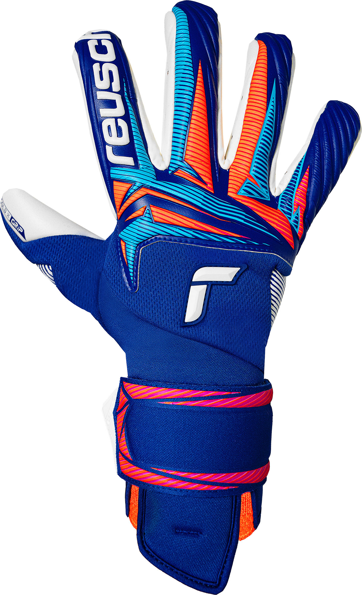 REUSCH ATTRAKT GOLD X GUARDIAN SHARP BLUE / WHITE / SHOCKING ORANGE