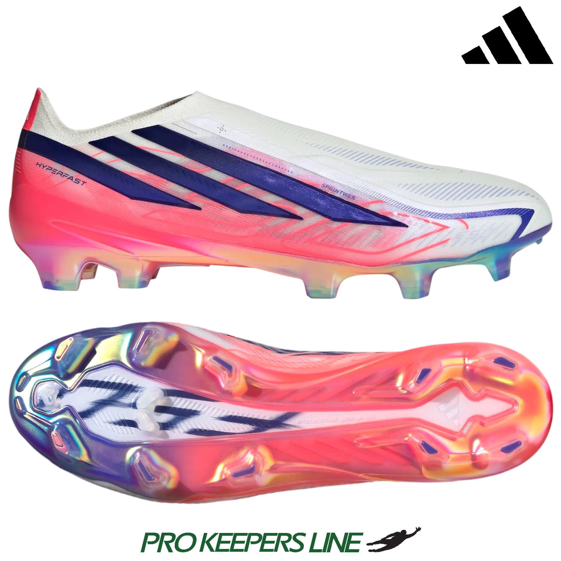 ADIDAS F50 HYPERFAST ELITE LL FG WHITE/SOLAR PURPLE/SOLAR TURQOUISE