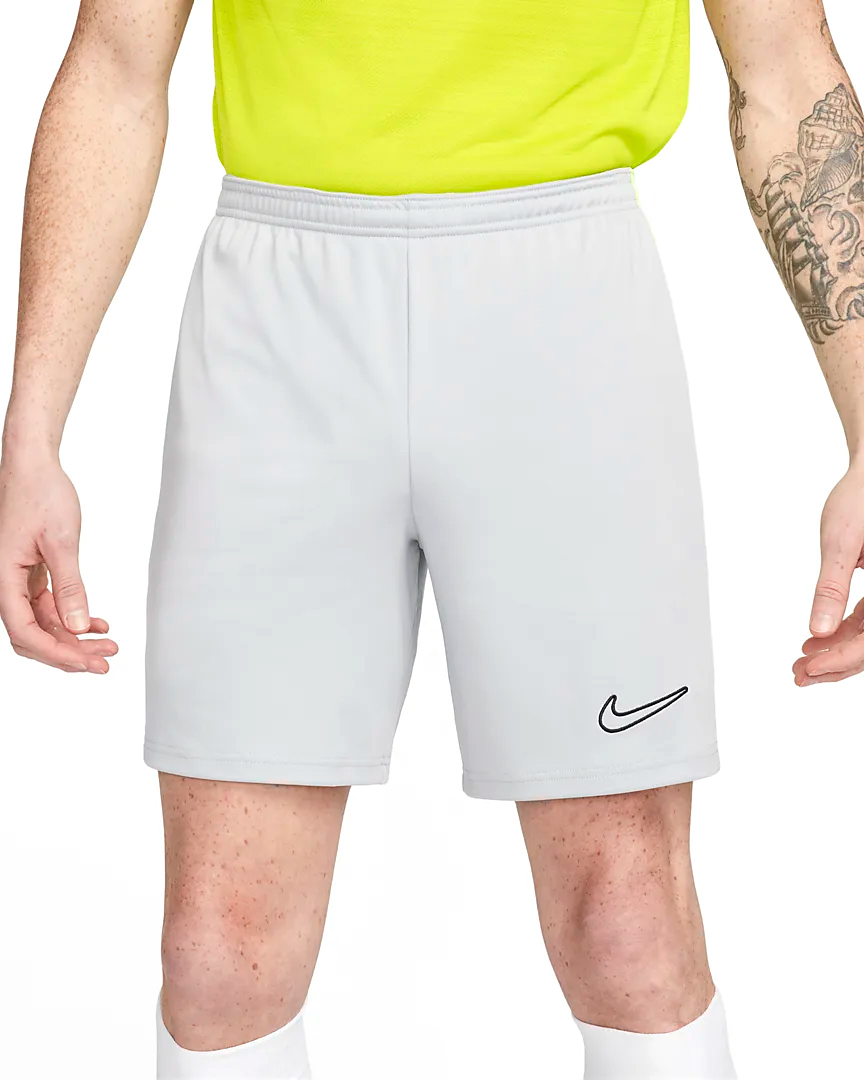 NIKE ACADEMY MEN'S DRI-FIT SHORT FLAT SILVER/VOLT