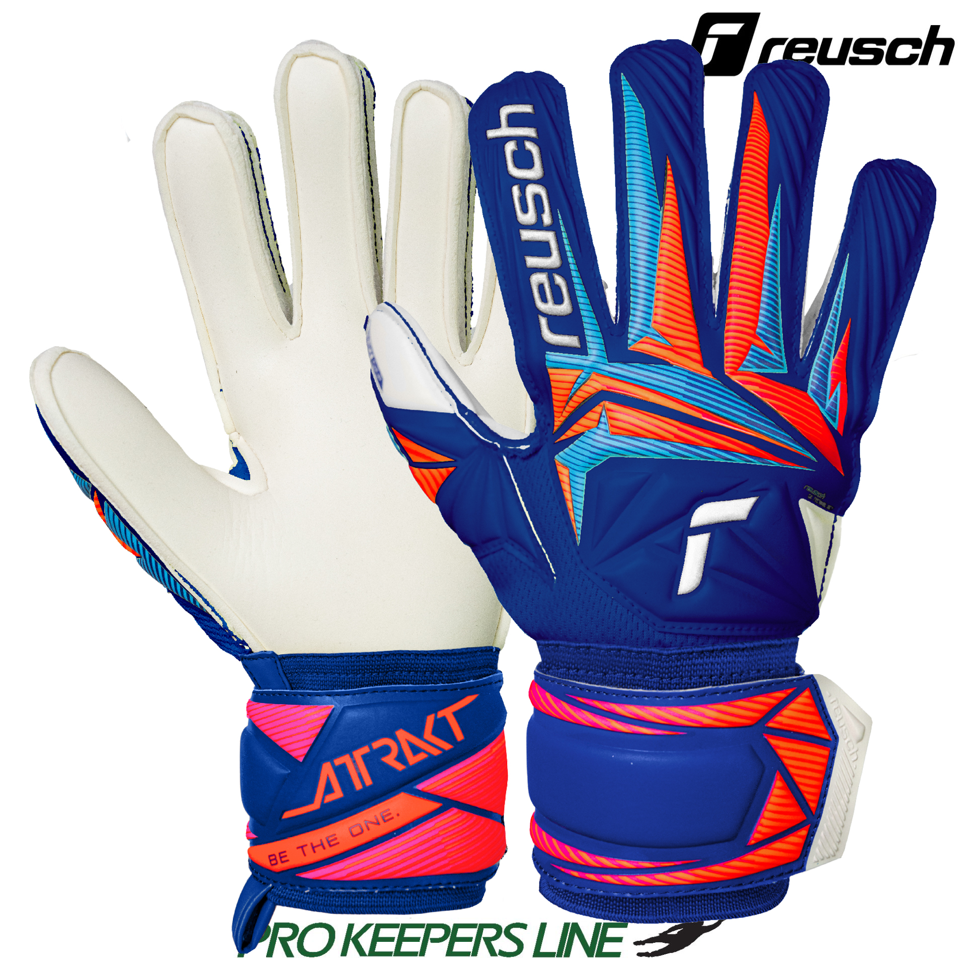 REUSCH ATTRAKT ADVANCE JUNIOR SHARP BLUE / WHITE / SHOCKING ORANGE