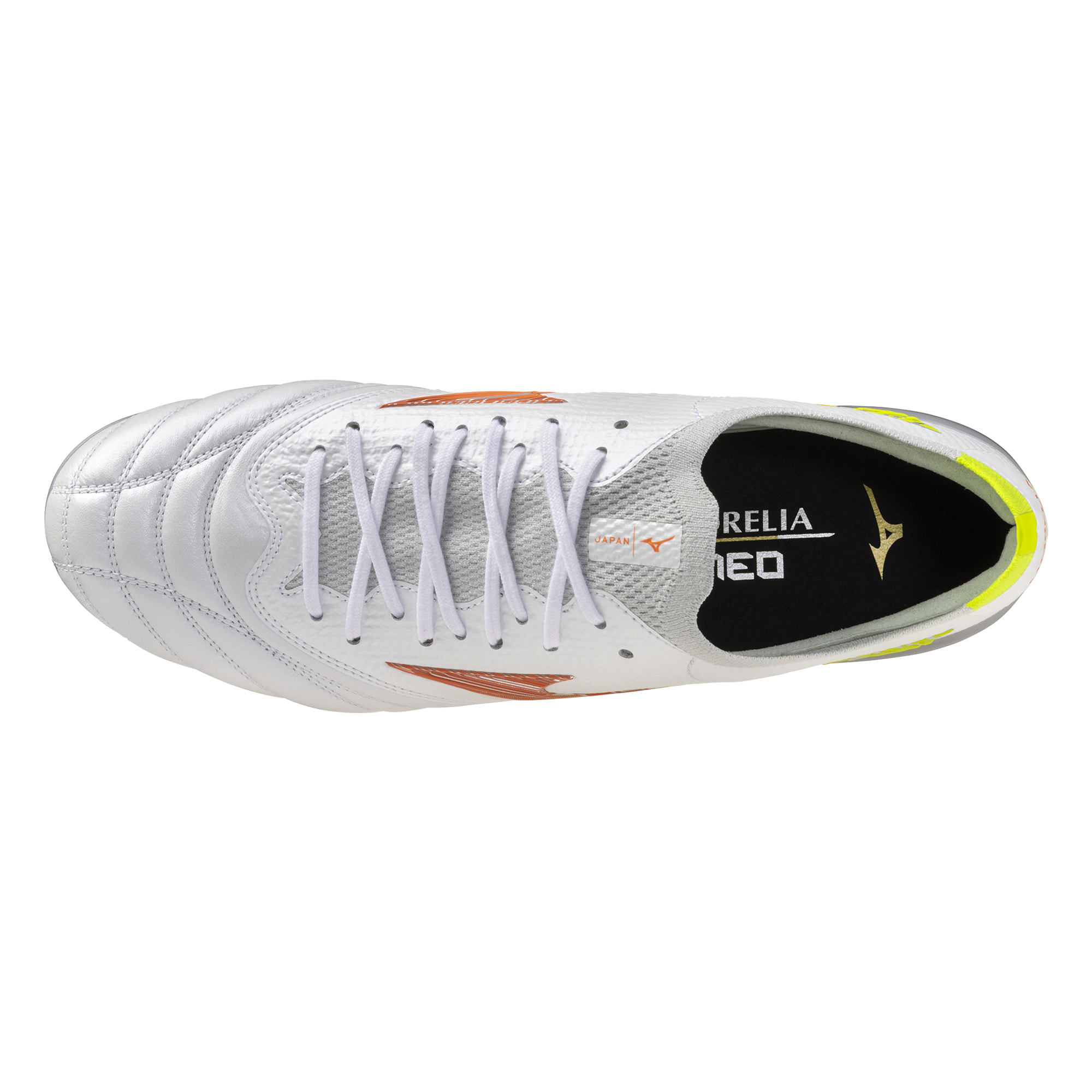 MIZUNO MORELIA NEO V BETA JAPAN MIX WHITE/LAVA ORANGE/EVENING PRIM