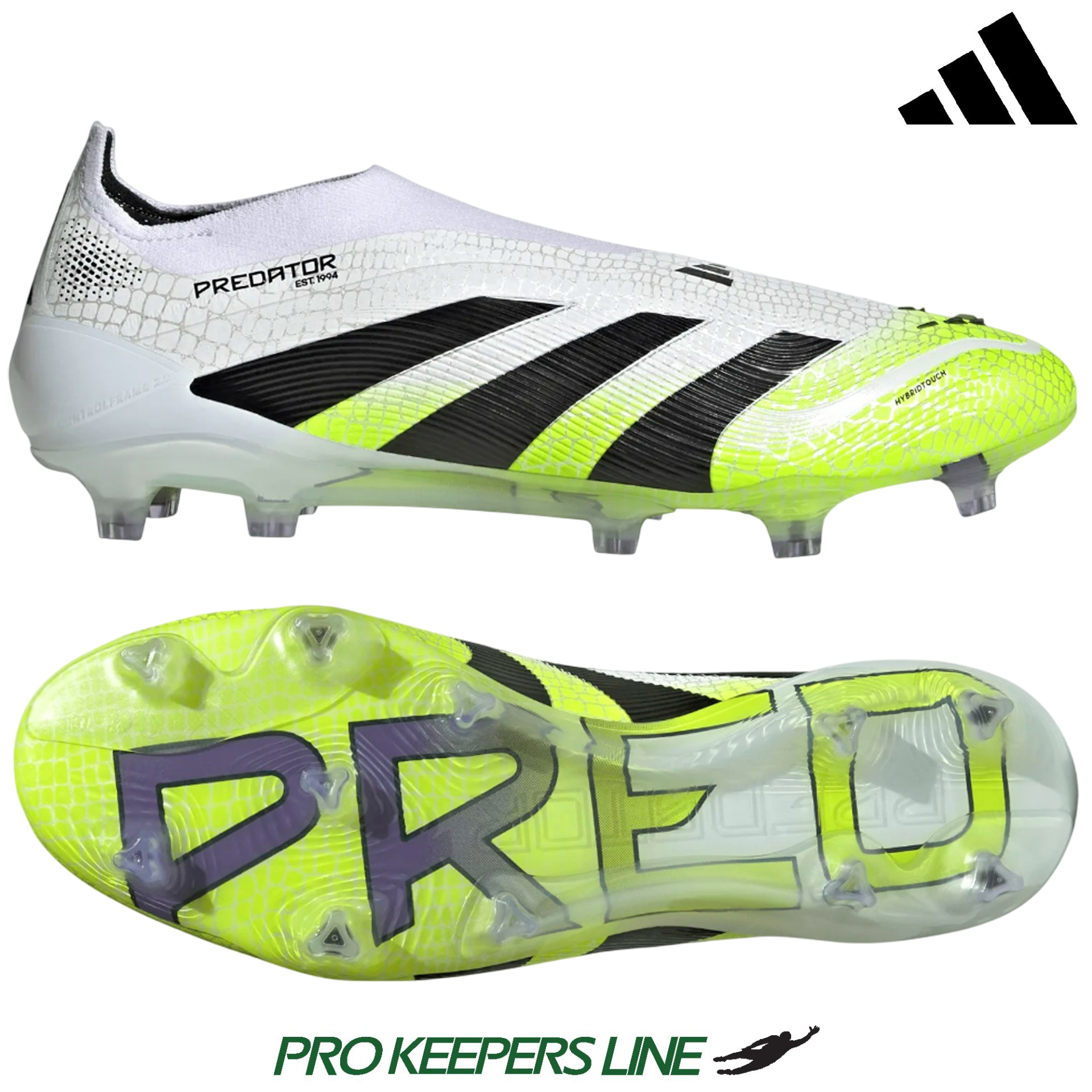 ADIDAS PREDATOR ELITE LL FG WHITE/BLACK/LUCID LEMON
