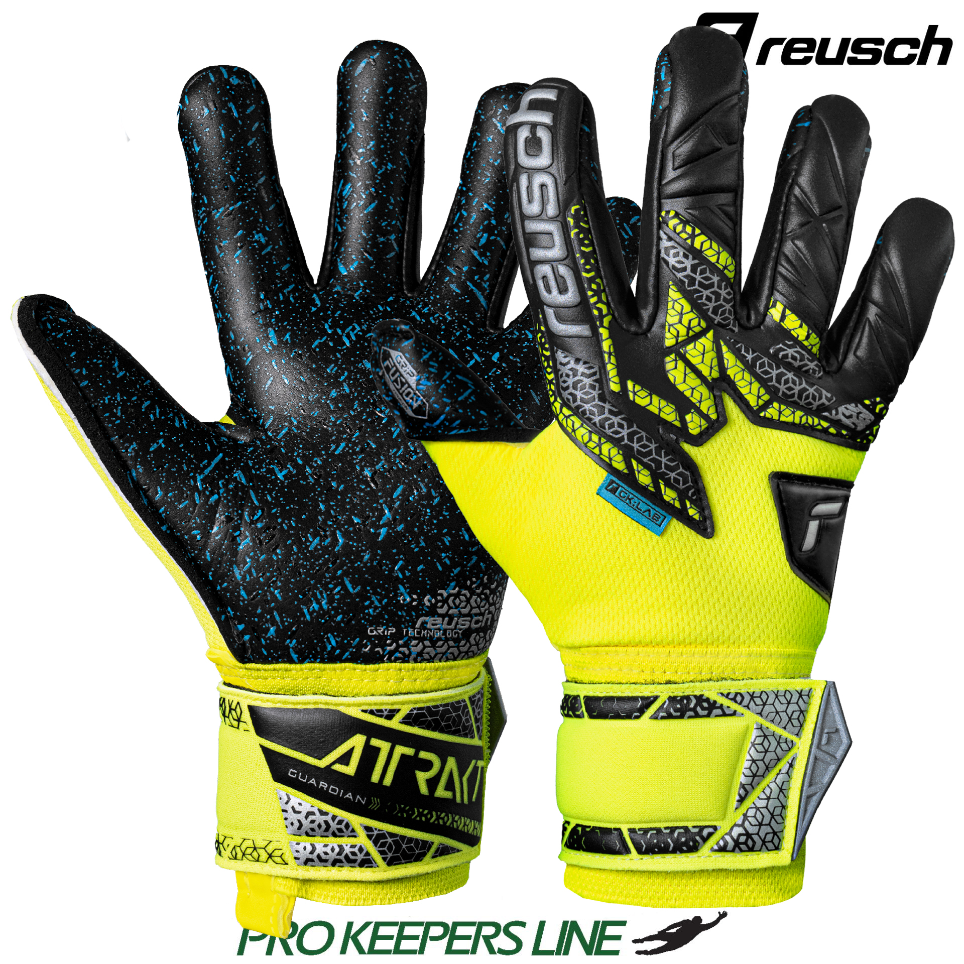 reusch attrakt fusion guardian junior.jpg REUSCH ATTRAKT FUSION GUARDIAN JUNIOR SAFE YELLOW/SILVER/BLACK