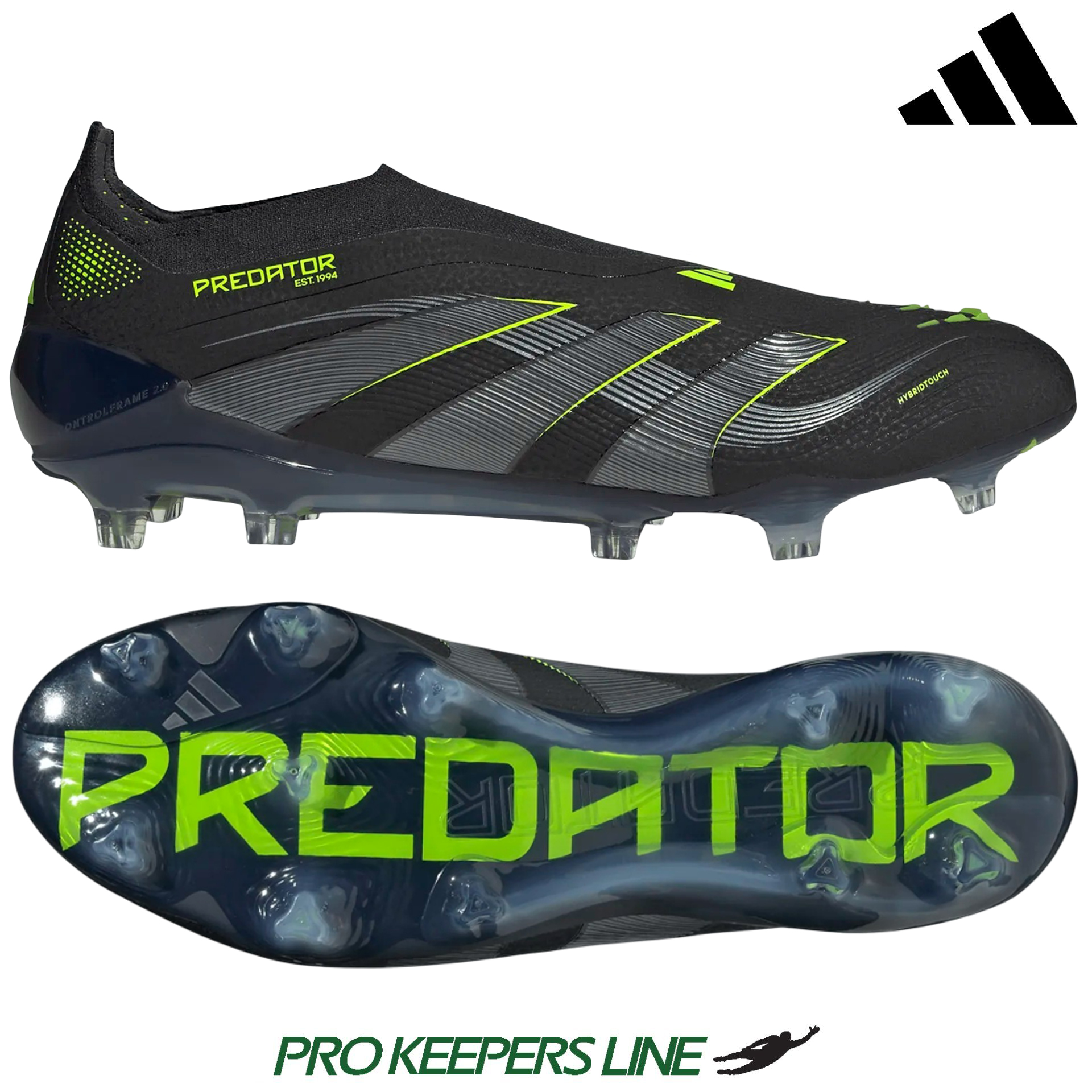 ADIDAS PREDATOR ELITE LL FG BLACK/CARBON/LUCID LEMON