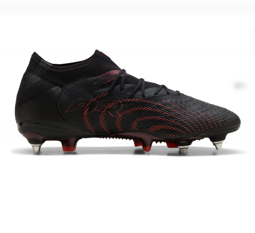 PUMA FUTURE 9 ULTIMATE MXSG PUMA BLACK-GLOWING RED-STRONG GRAY