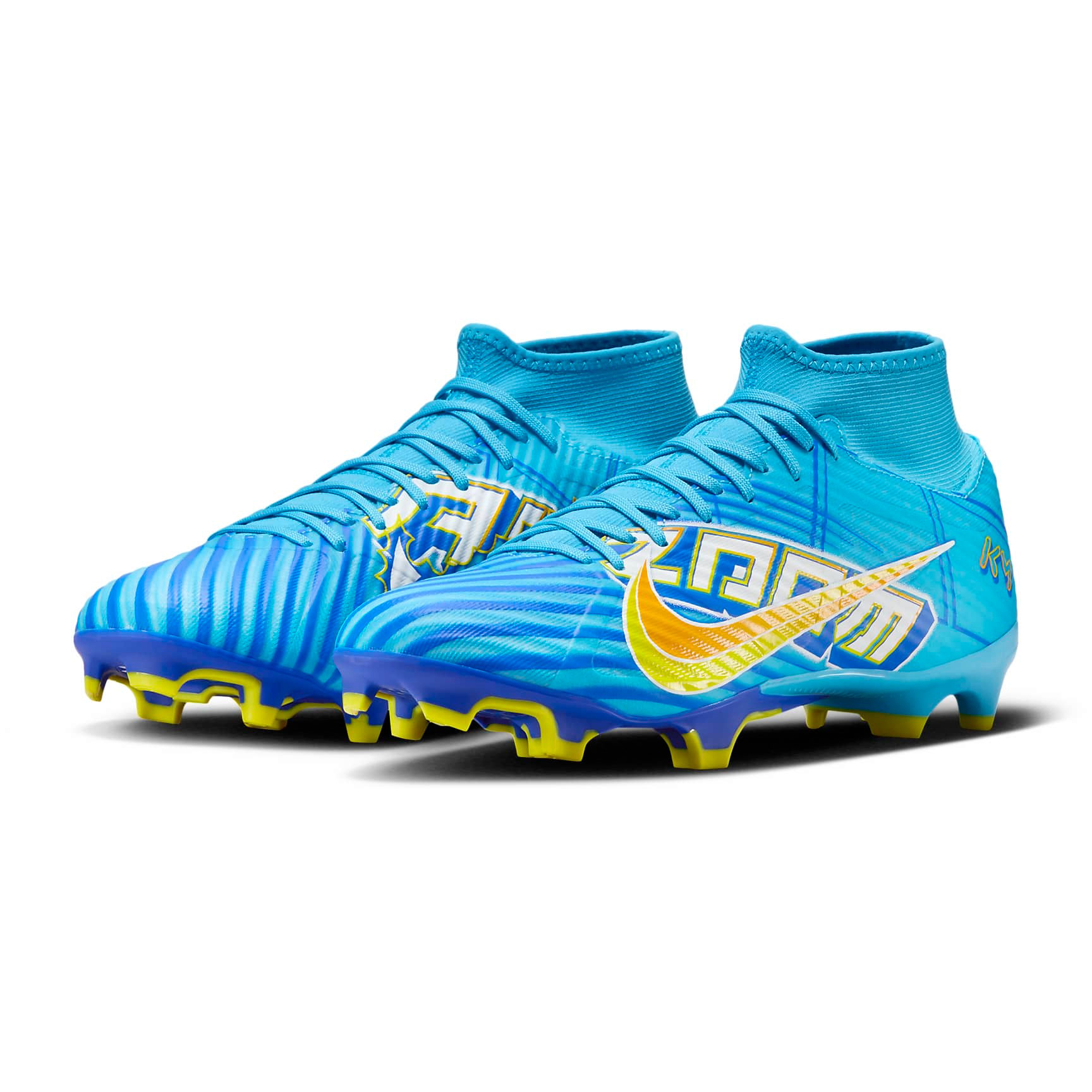 Nike Mercurial サッカースパイク 青/黄 NIKE ZOOM MERCURIAL SUPERFLY 9 ACADEMY KM BALTIC BLUE/WHITE | US
