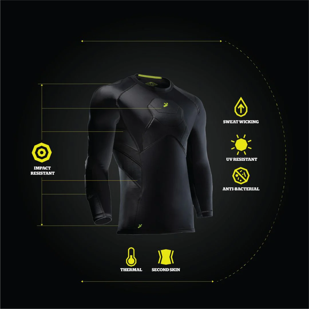 STORELLI BODYSHIELD GK 3/4 UNDERSHIRT (PADDED)