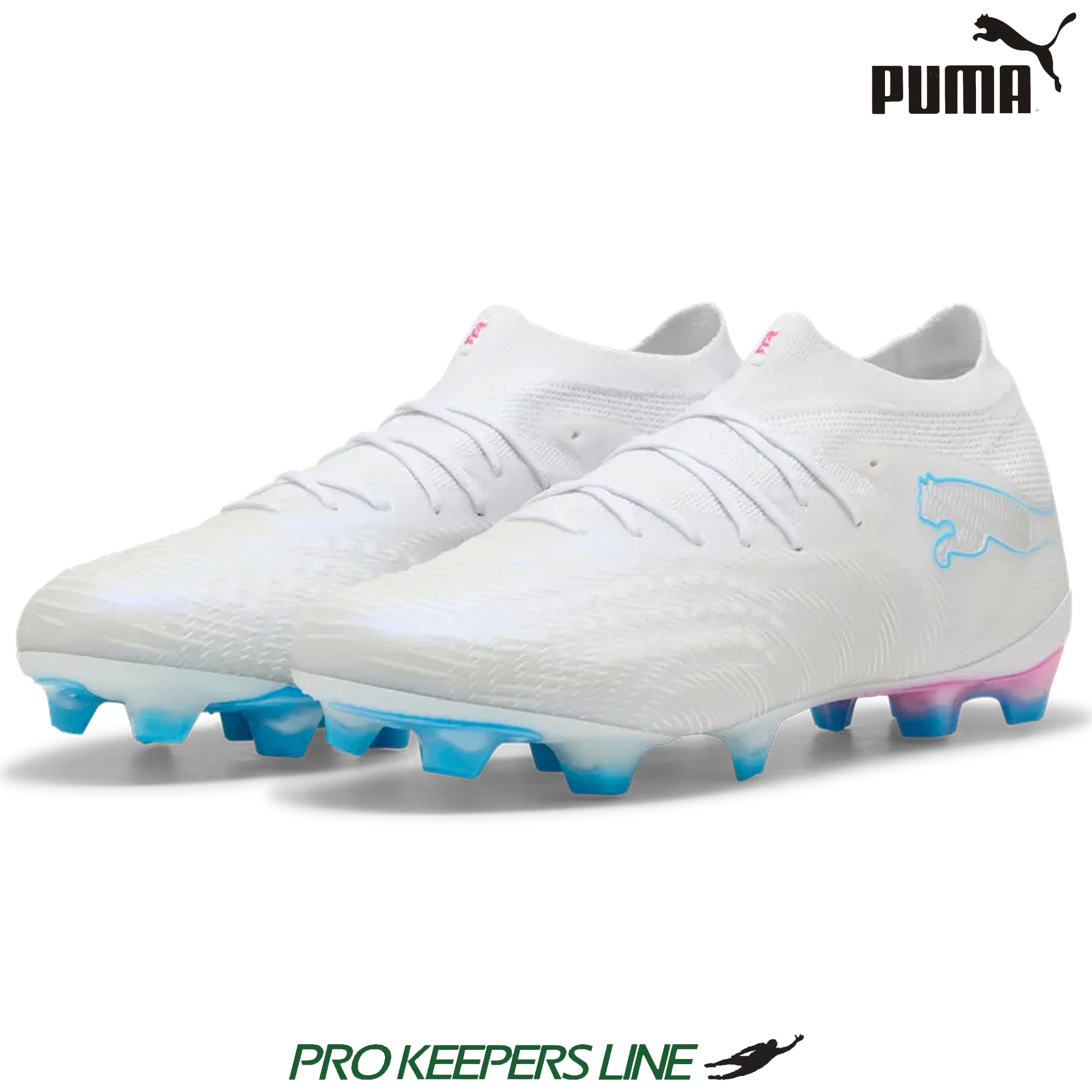 PUMA FUTURE 9 ULTIMATE FG WHITE FG PUMA WHITE-LUMINOUS BLUE-LUMINOUS PINK