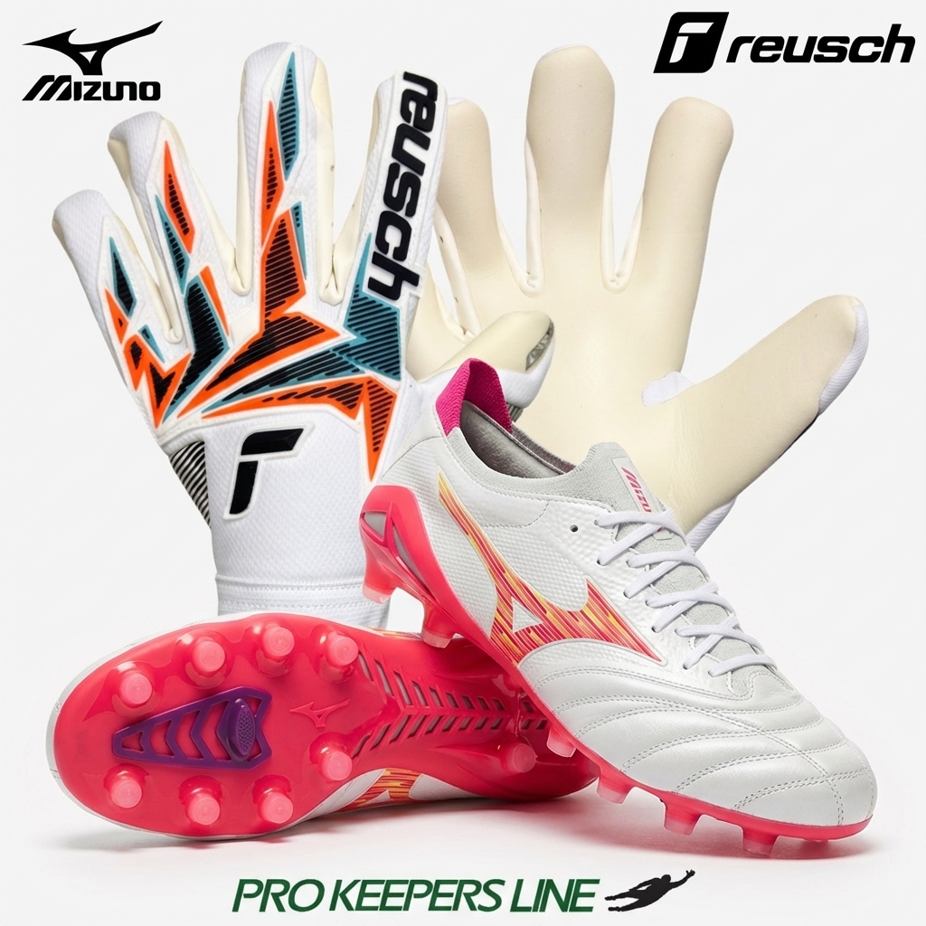 BOOTS/GLOVES WHITE/ORANGE BUNDLE DEAL