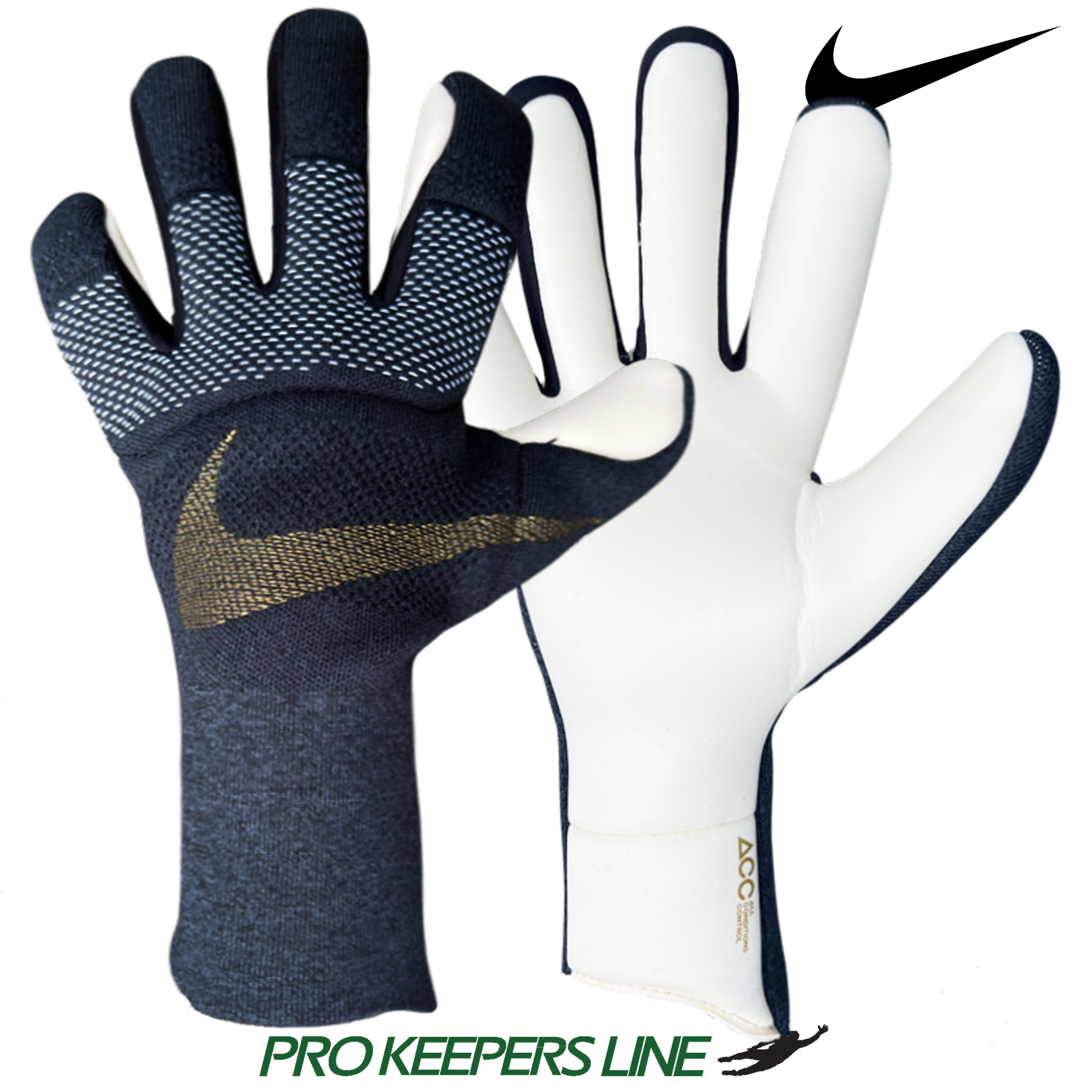 NIKE VAPOR DYNAMIC FIT BLACK/WHITE/METALLIC GOLD