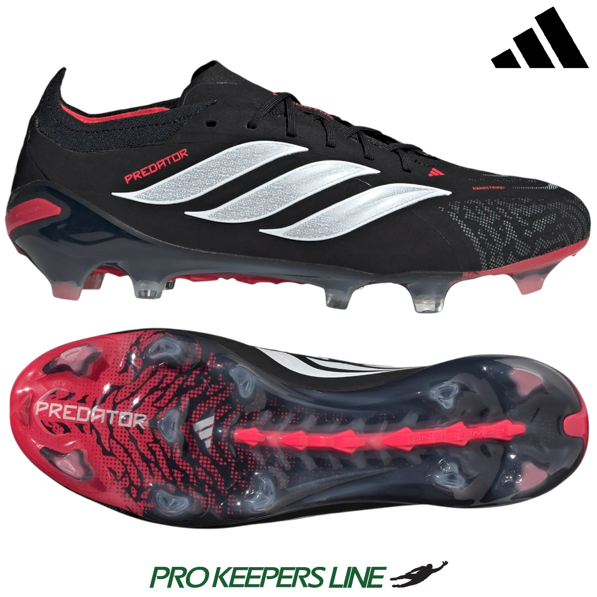 ADIDAS PREDATOR ELITE FG BLACK/WHITE/LUCID RED