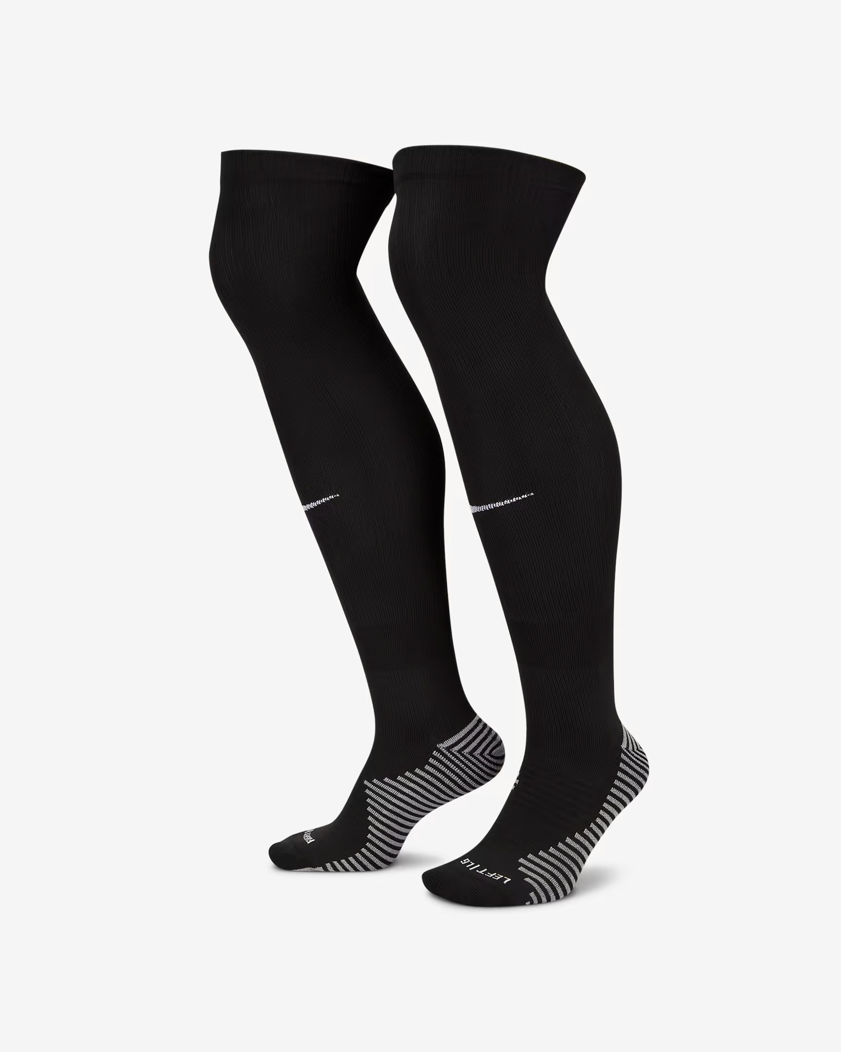 NIKE DRI-FIT STRIKE KNEE-HIGH SOCKS BLACK/WHITE