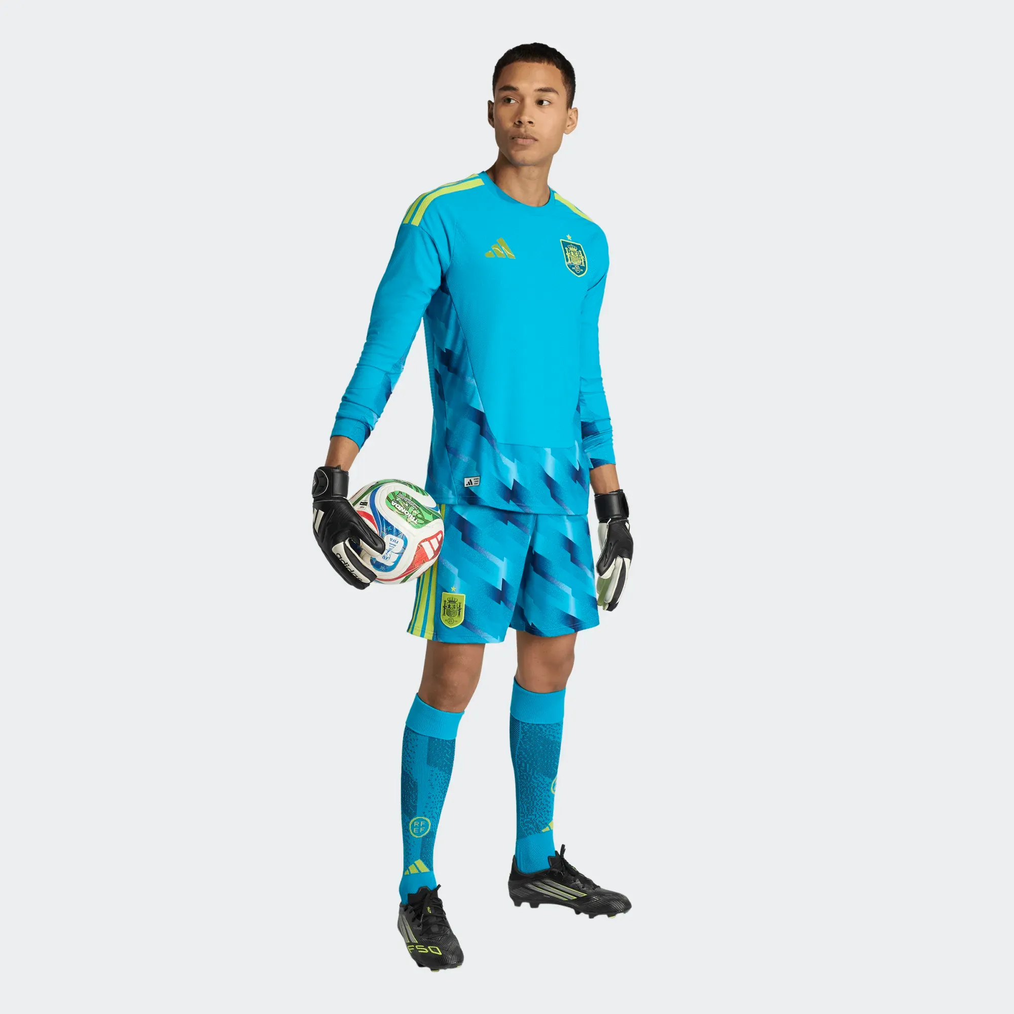 ADIDAS SPAIN 26 HOME AUTHENTIC GOALKEEPER JERSEY LS