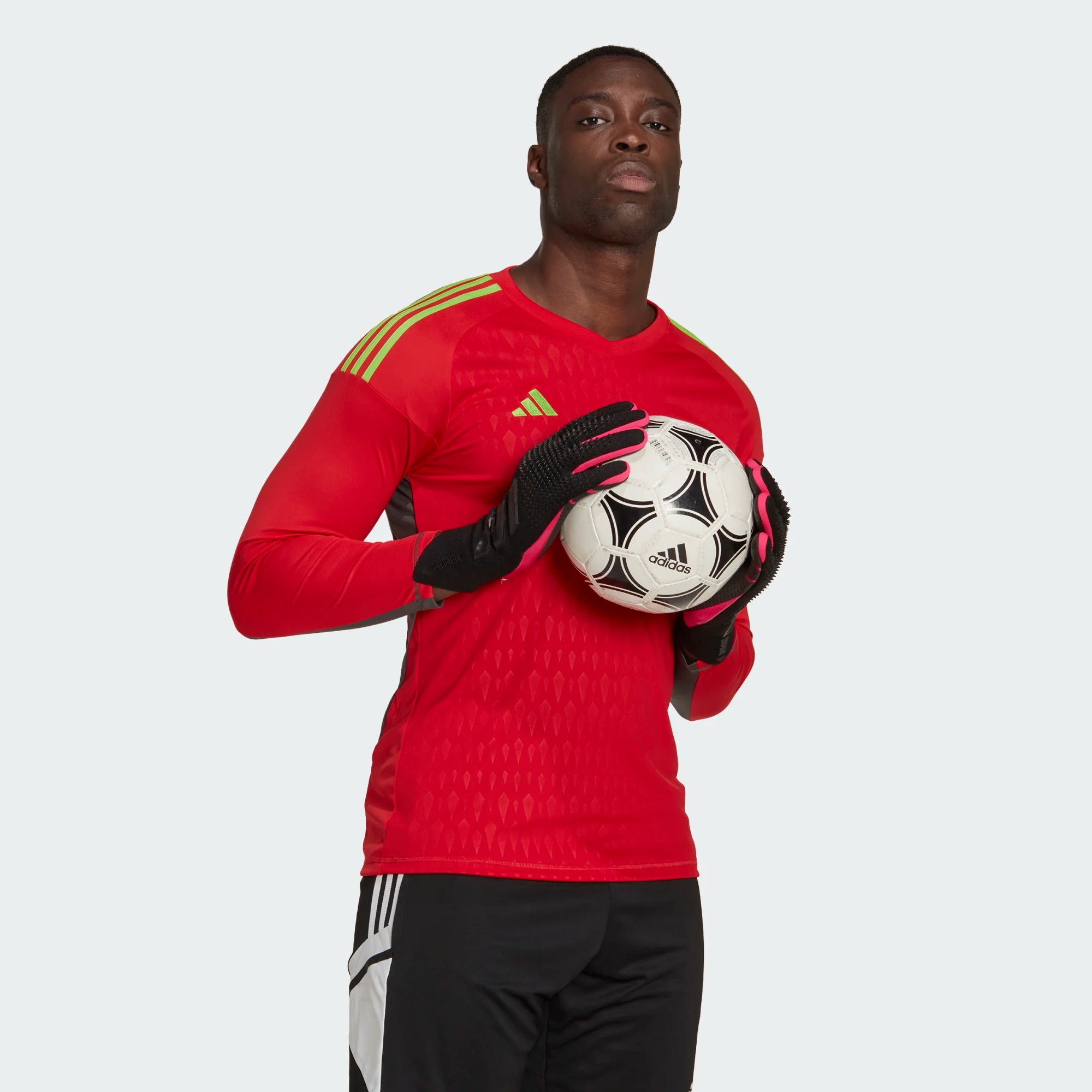 Red adidas goalkeeper jersey hot sale