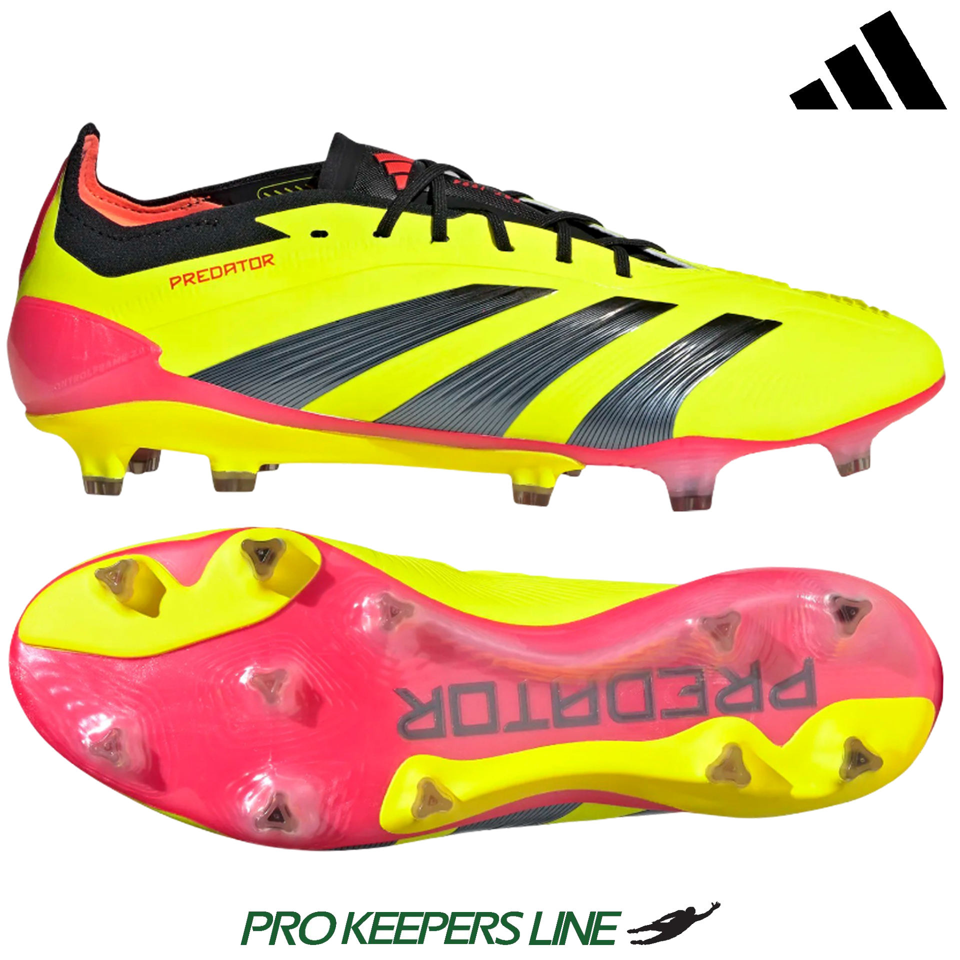 ADIDAS PREDATOR ELITE FG TEAM SOLAR YELLOW CORE BLACK SOLAR RED UK 10.5 US 11 EU 45 1 3 IF5441 UK 10.5 US 11 EU 45 1 3 002