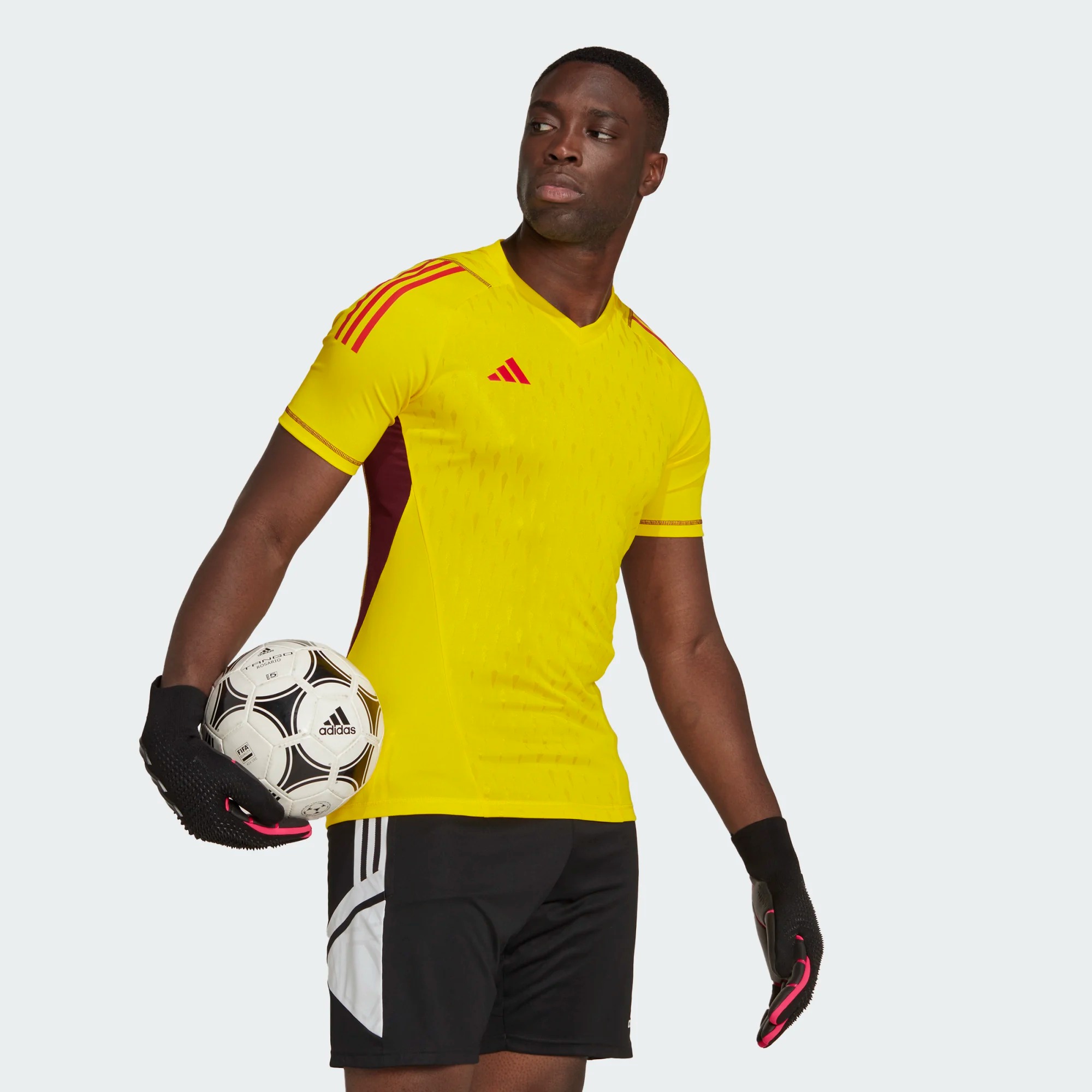 ADIDAS T23 PROMO GK JERSEY SHORT SLEEVE TEAM YELLOW