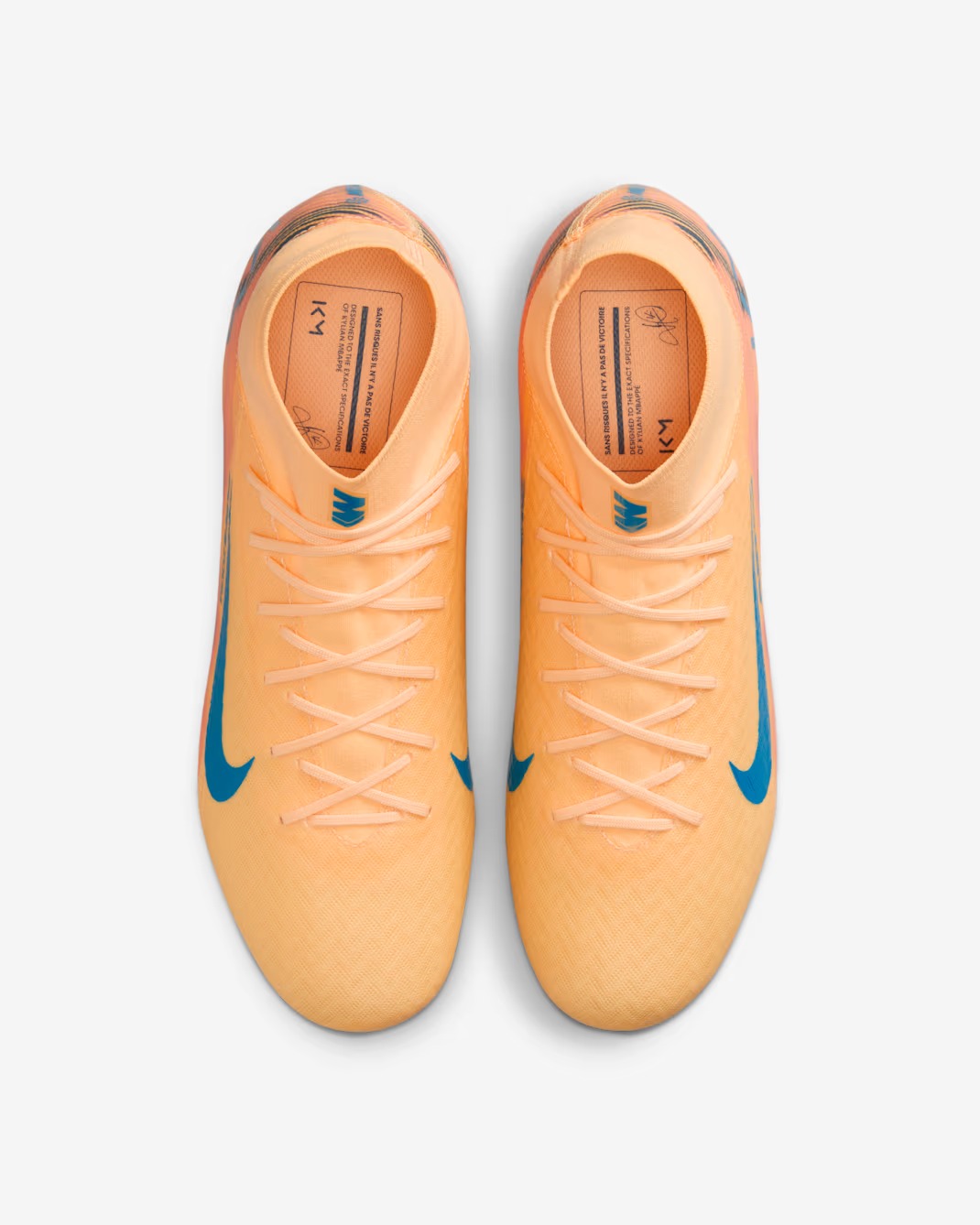 NIKE ZOOM MERCURIAL SUPERFLY 10 ACADEMY KM FG/MG MELON TINT/IGLOO/NEO TURQUOISE