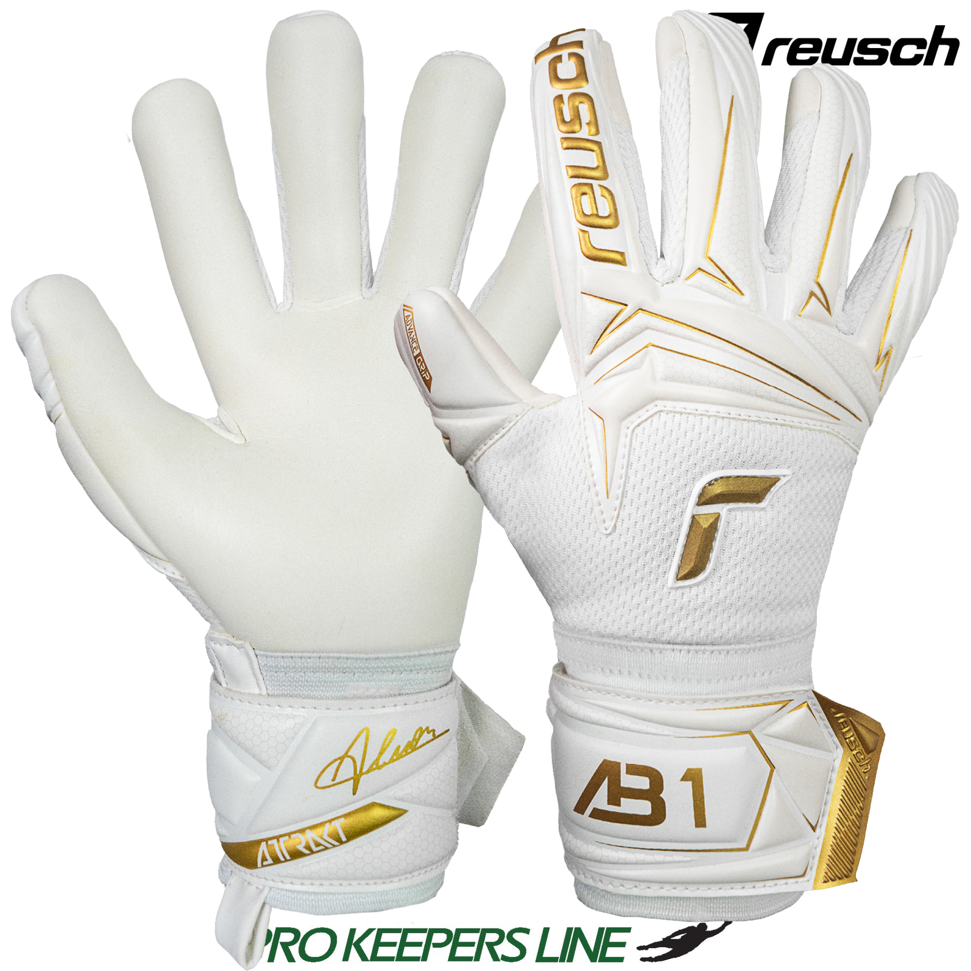 REUSCH ATTRAKT AB1ADVANCE JUNIOR WHITE/GOLD