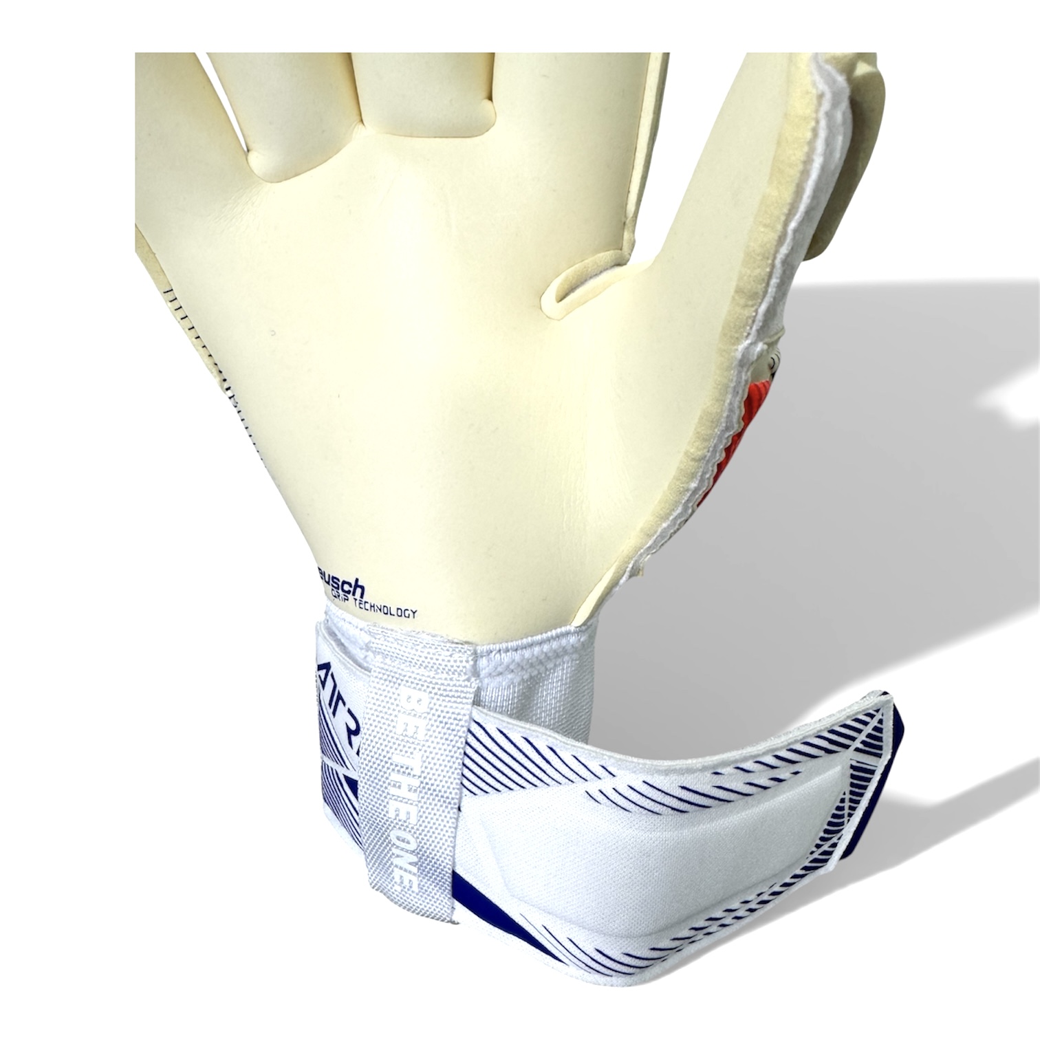 REUSCH ATTRAKT GOLD X ROLL FINGER WHITE/BLUE/ORANGE SMU