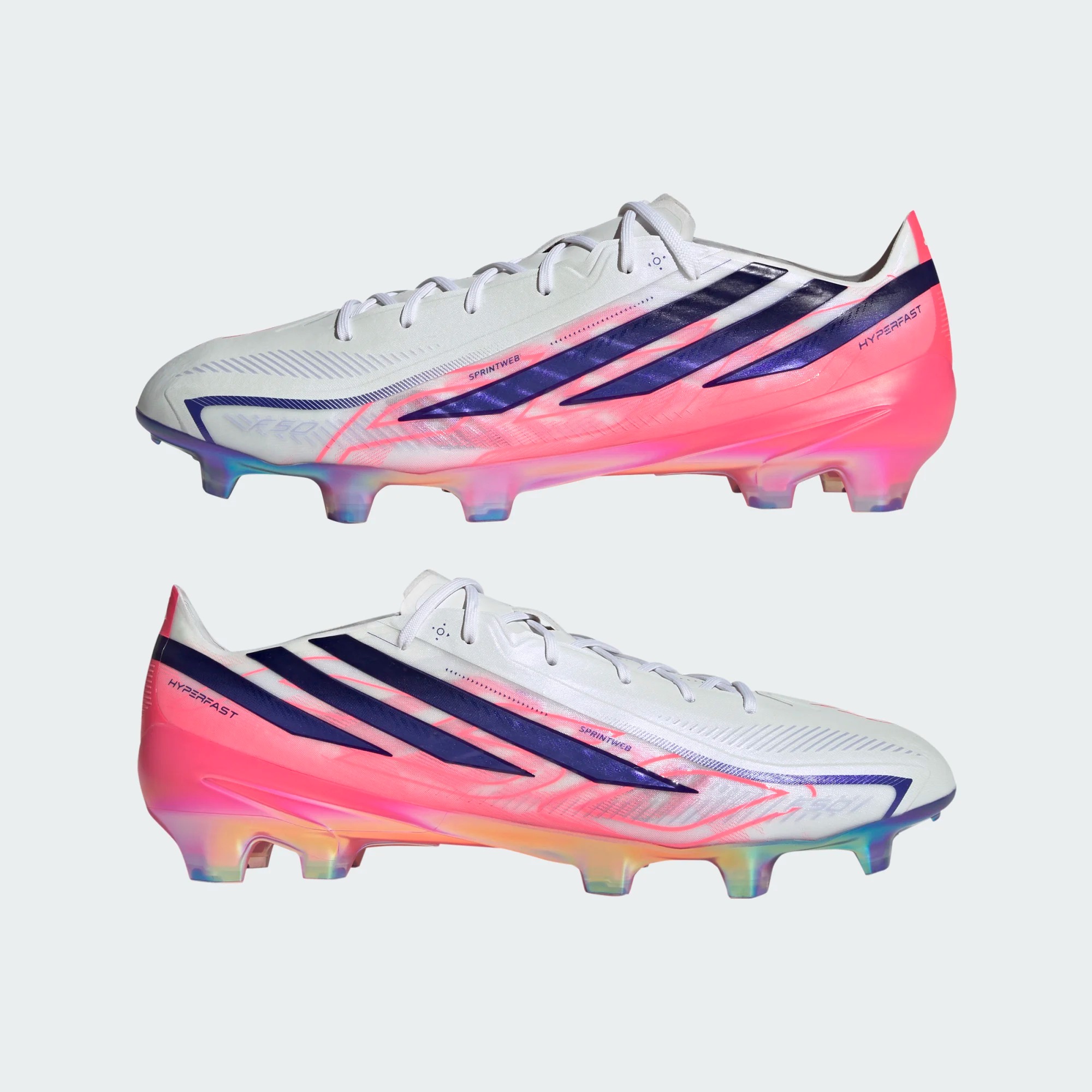 ADIDAS F50 HYPERFAST ELITE FG WHITE/SOLAR PURPLE/SOLAR TURQUOISE
