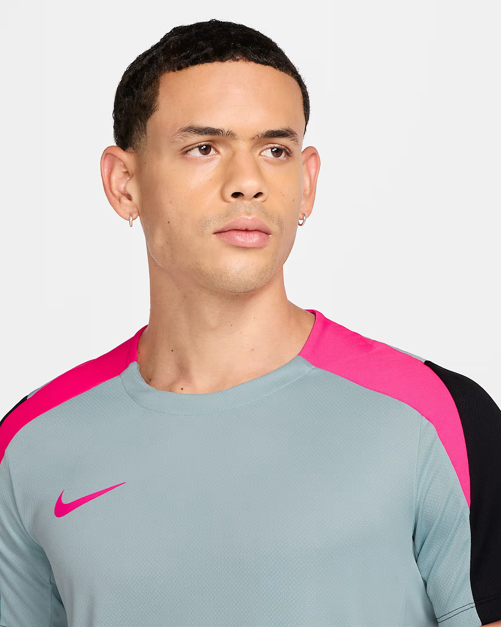 NIKE ACADEMY MEN DRI-FIT FOOTBALLSHIRT OCEAN CUBE/BLACK/HYPER PINK