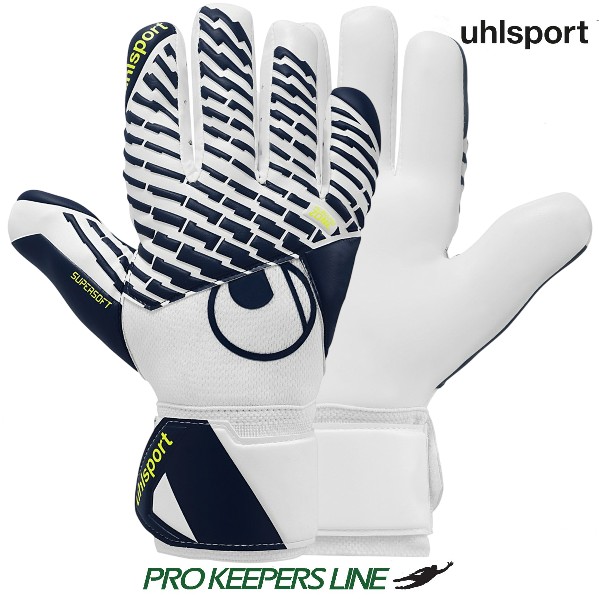 UHLSPORT FM SUPERSOFT HN WHITE/NAVY/FLUO YELLOW