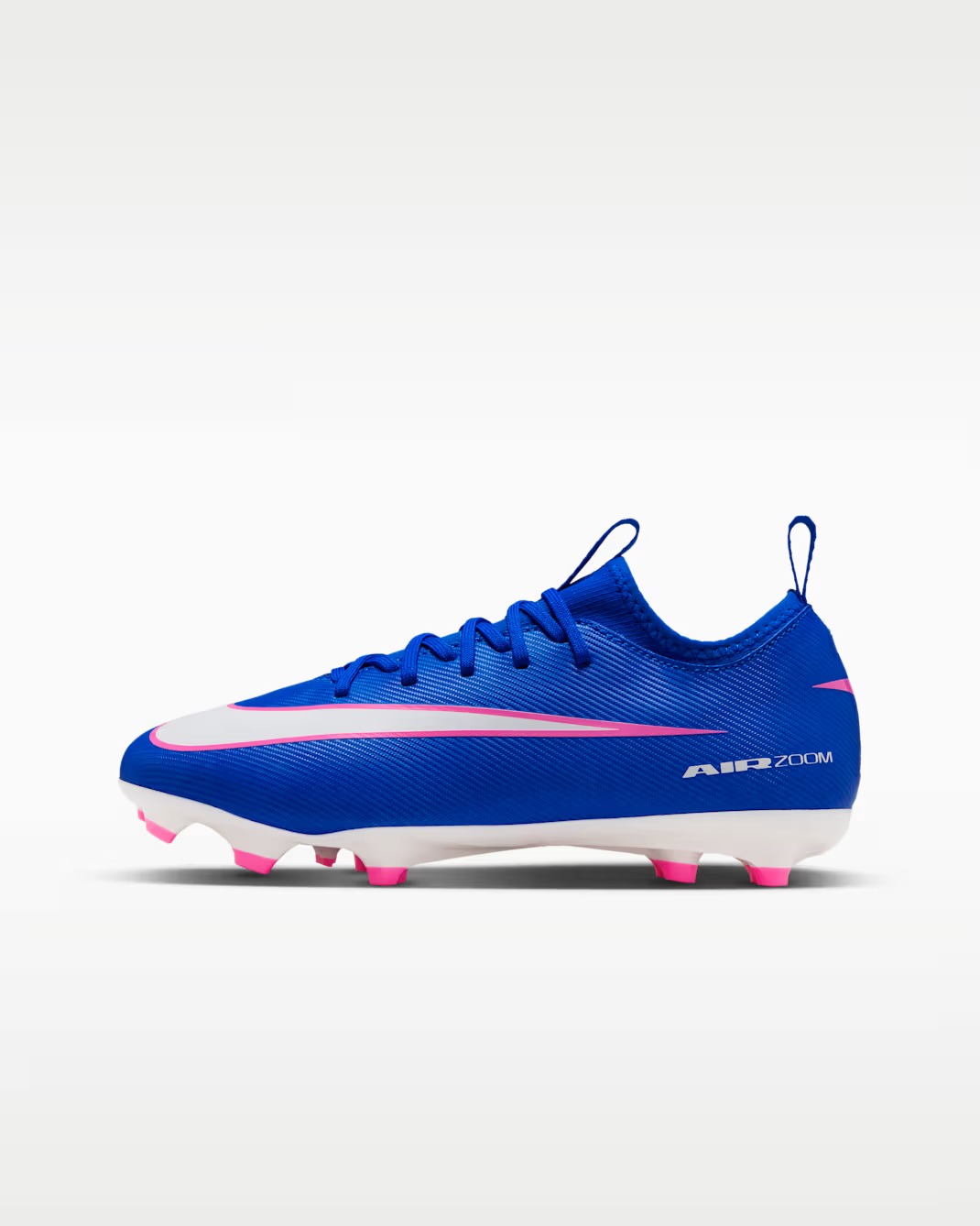 NIKE JR ZOOM VAPOR 16 ACADEMY FG/MG RACER BLUE/WHITE