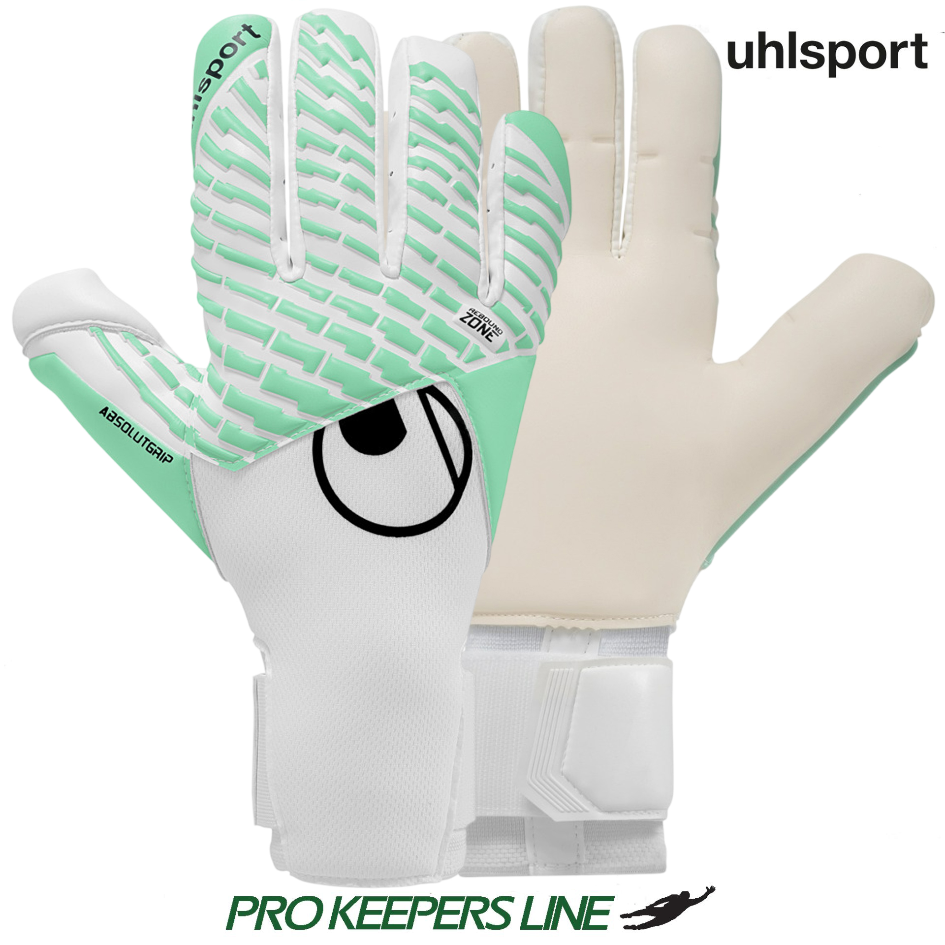 UHLSPORT FM ABSOLUTGRIP TIGHT HN WHITE/MINT/BLACK