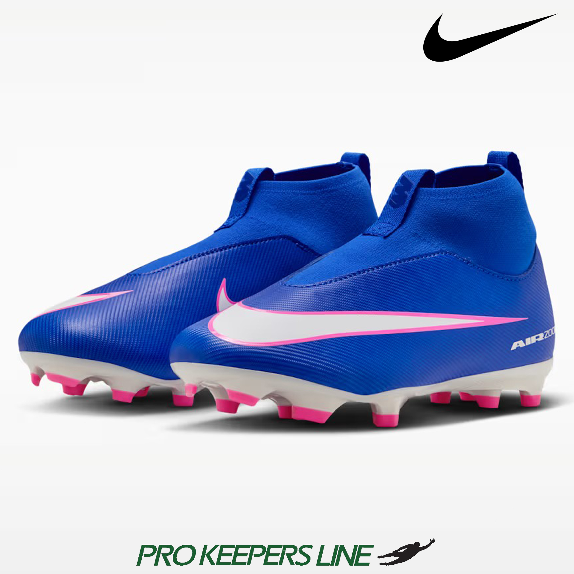 NIKE JR ZOOM SUPERFLY 10 ACADEMY FG/MG RACER BLUE/WHITE