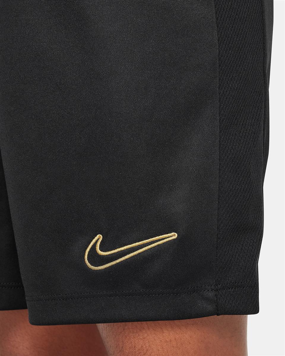 NIKE DRI FIT ACADEMY23 FOOTBALL SHORTS JUNIOR BLACK BLACK METALLIC GOLD