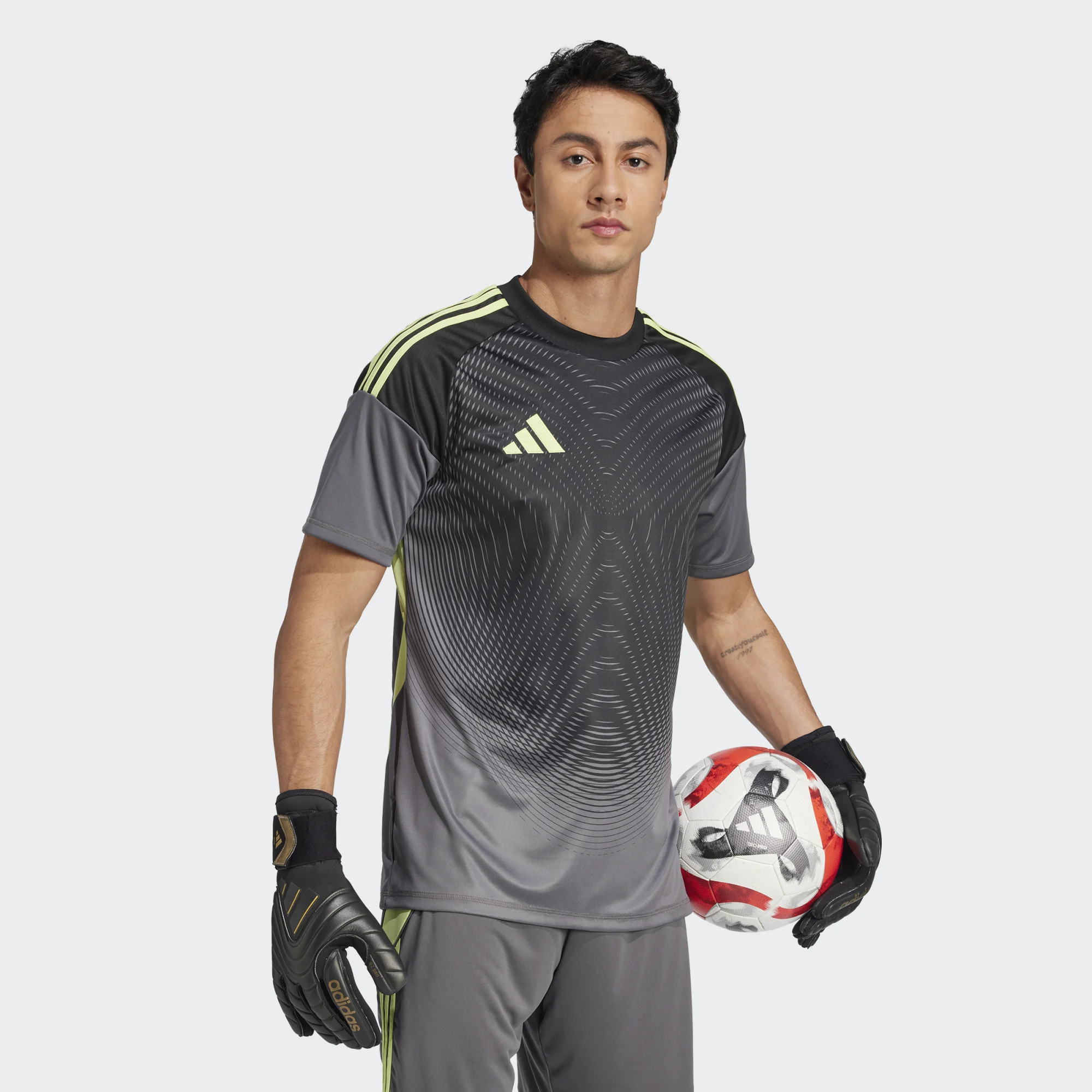 ADIDAS TIRO25 COMPETITION GK JERSEY SHORT SLEEVE GREY FIVE ADIDAS TIRO25 COMPETITION GK JERSEY SHORT SLEEVE GREY FIVE