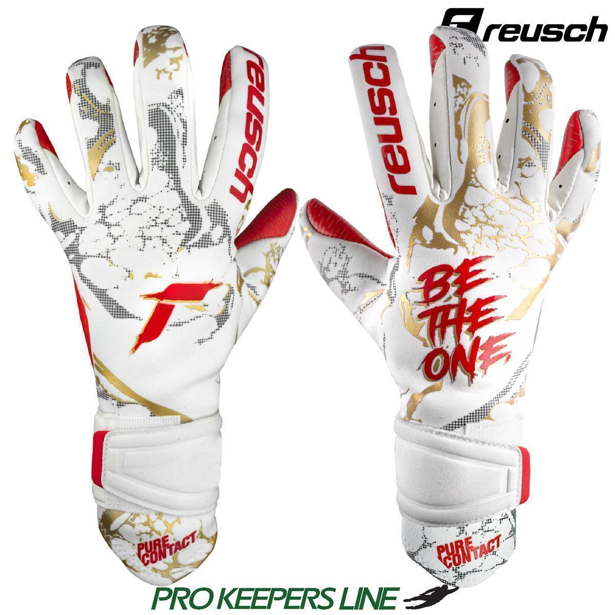 REUSCH PURE CONTACT GOLD X GLUEPRINT WHITE/GOLD/FIERY RED | 8