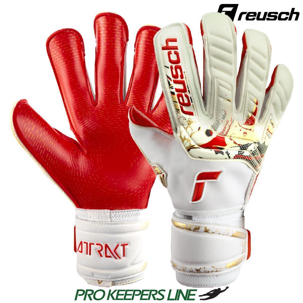 REUSCH ATTRAKT GOLD X GLUEPRINT WHITE/GOLD/FIERY RED