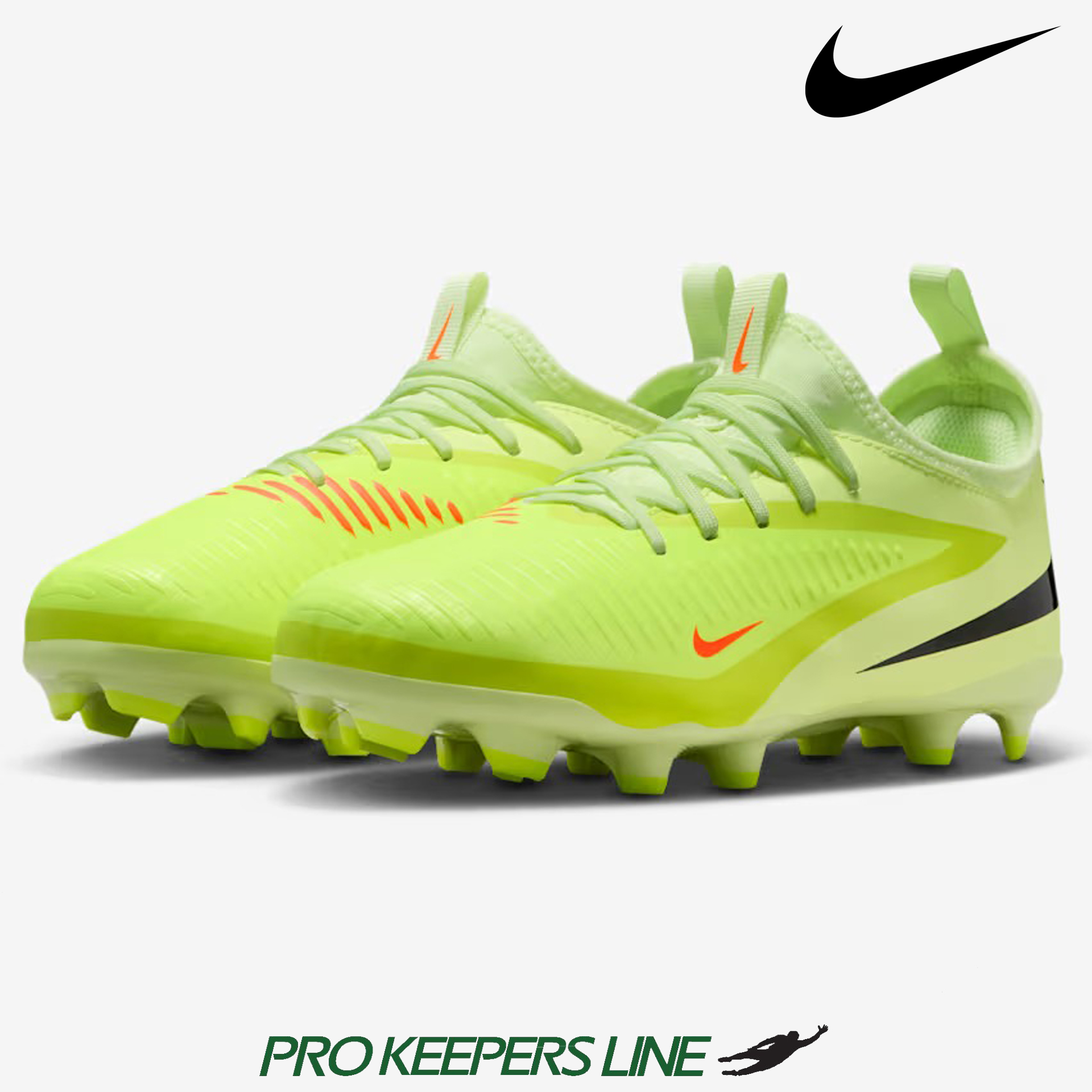 NIKE JR PHANTOM 6 LOW ACADEMY FG/MG HYPER CRIMSON/LIMELIGHT/BLACK