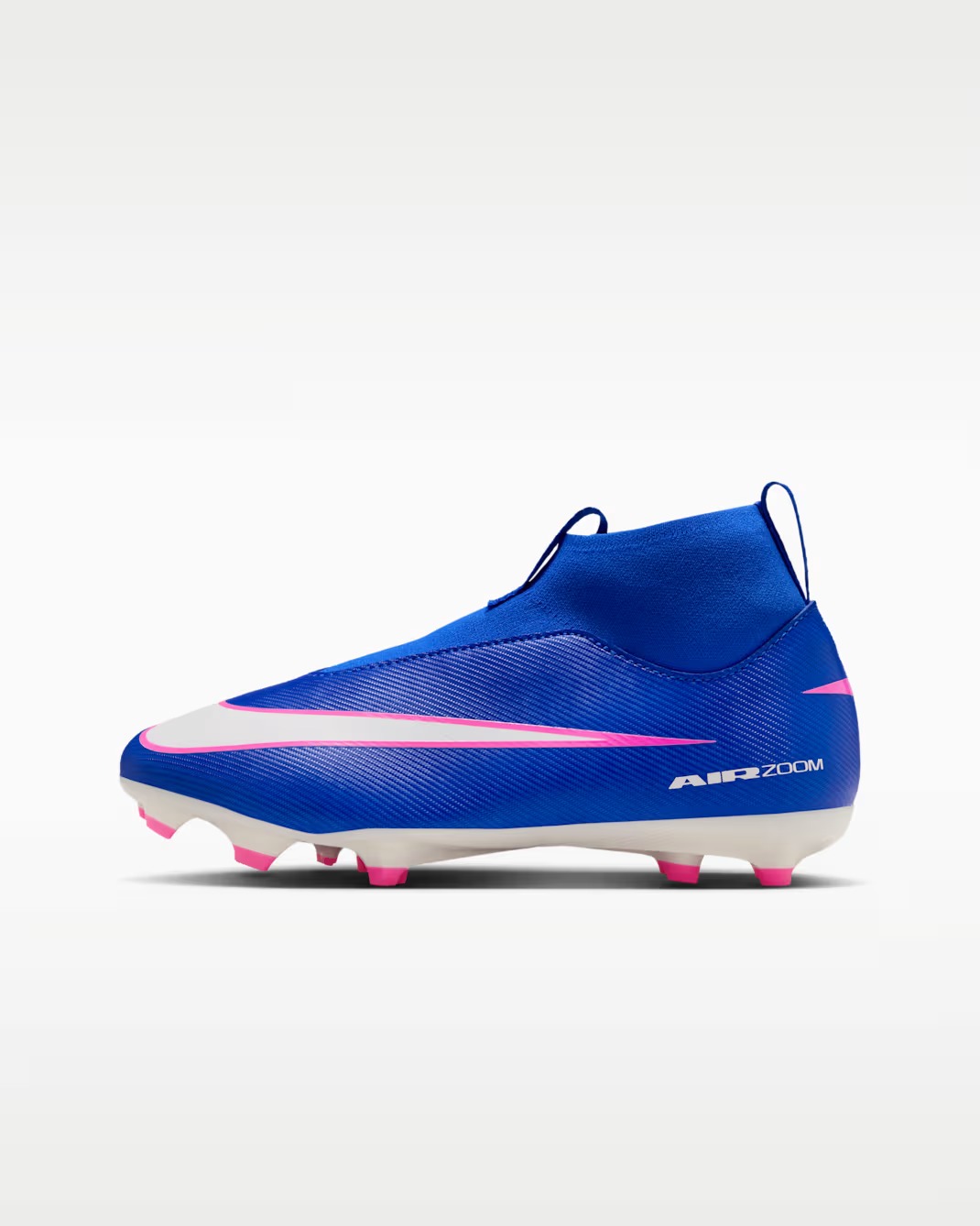 NIKE JR ZOOM SUPERFLY 10 ACADEMY FG/MG RACER BLUE/WHITE
