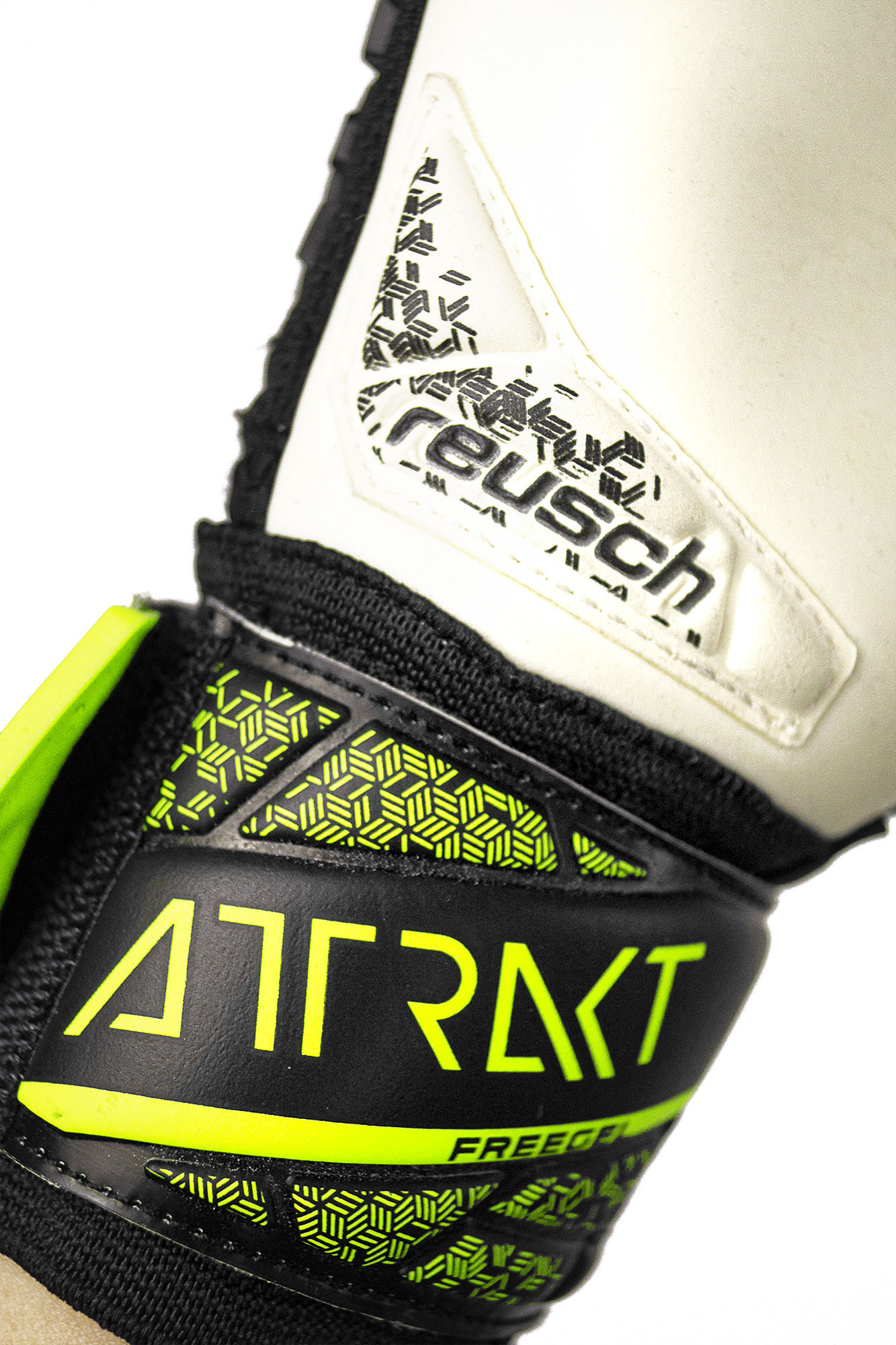 REUSCH ATTRAKT FREEGEL GOLD FINGER SUPPORT JUNIOR BLACK/SAFETY YELLOW