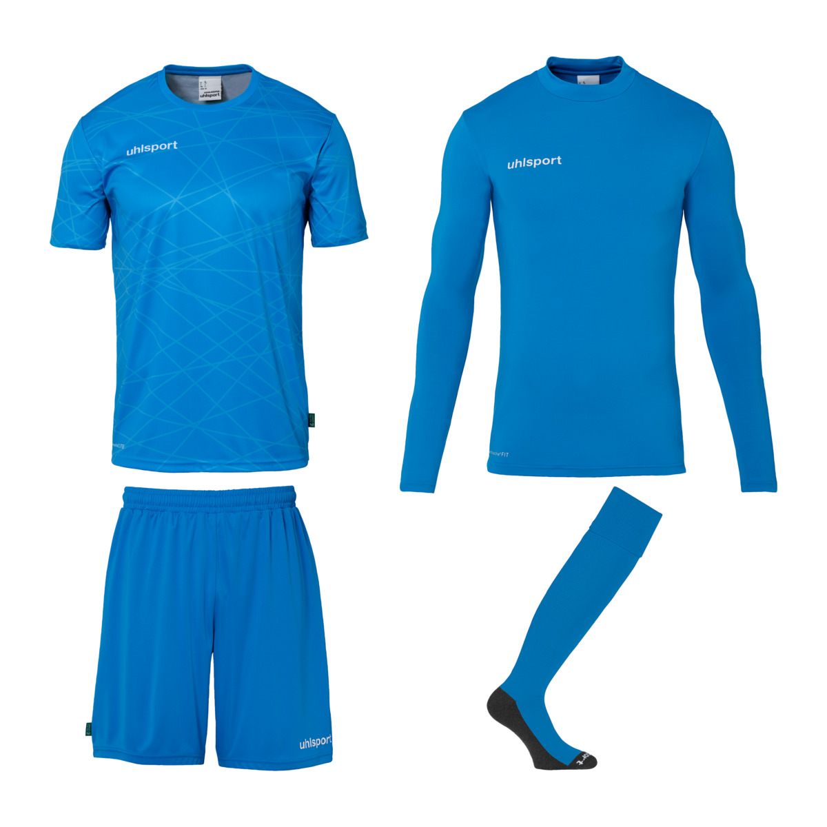 UHLSPORT PREDICTION GOALKEEPER SET FLUO BLUE JUNIOR