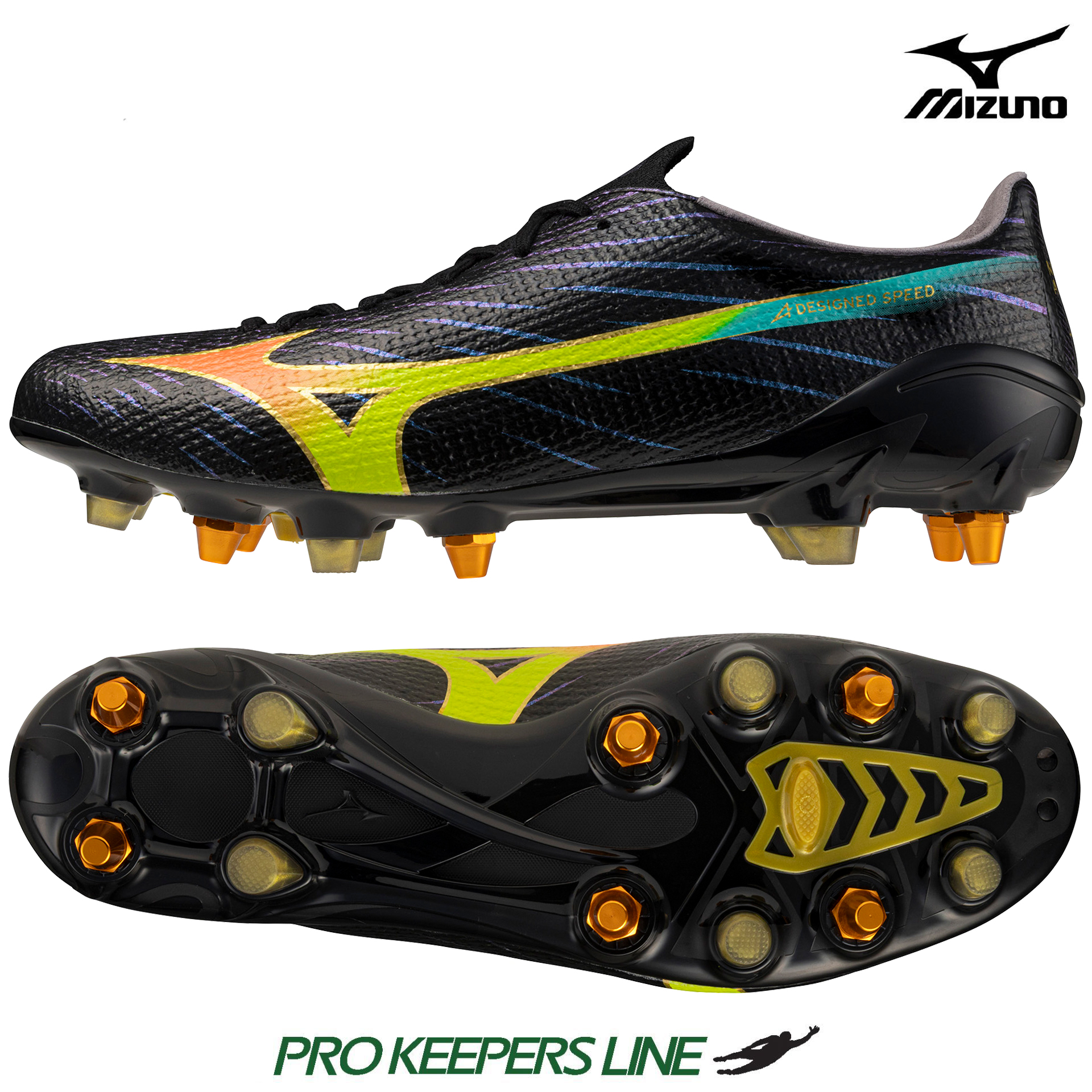 MIZUNO ALPHA III JAPAN MIX BLACK/LAVA ORANGE/EVENING PRIM