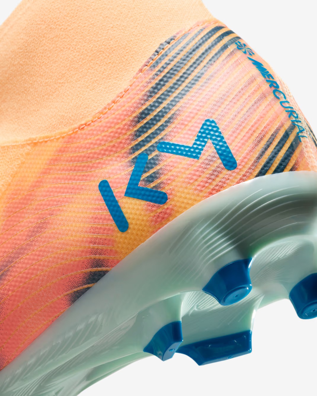 NIKE ZOOM MERCURIAL SUPERFLY 10 ACADEMY KM FG/MG MELON TINT/IGLOO/NEO TURQUOISE