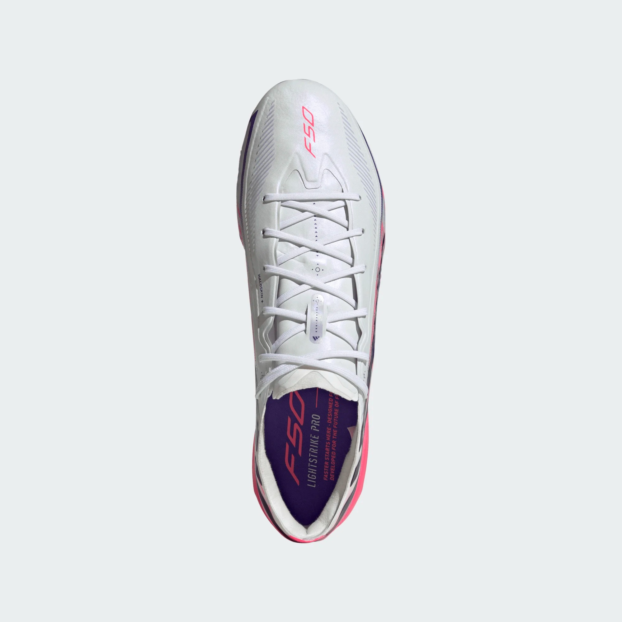ADIDAS F50 HYPERFAST ELITE SG WHITE/SOLAR PURPLE/SOLAR TURQOUISE