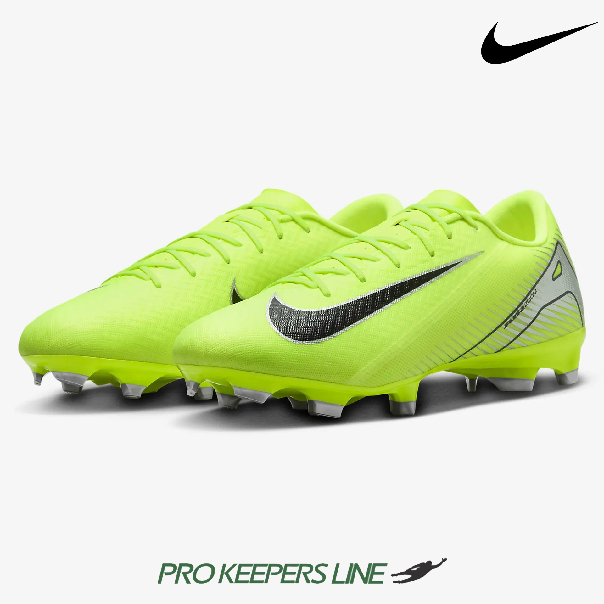 NIKE ZOOM VAPOR 16 ACADEMY FG/MG VOLT/BLACK | US 11 (UK 10  display picture 1