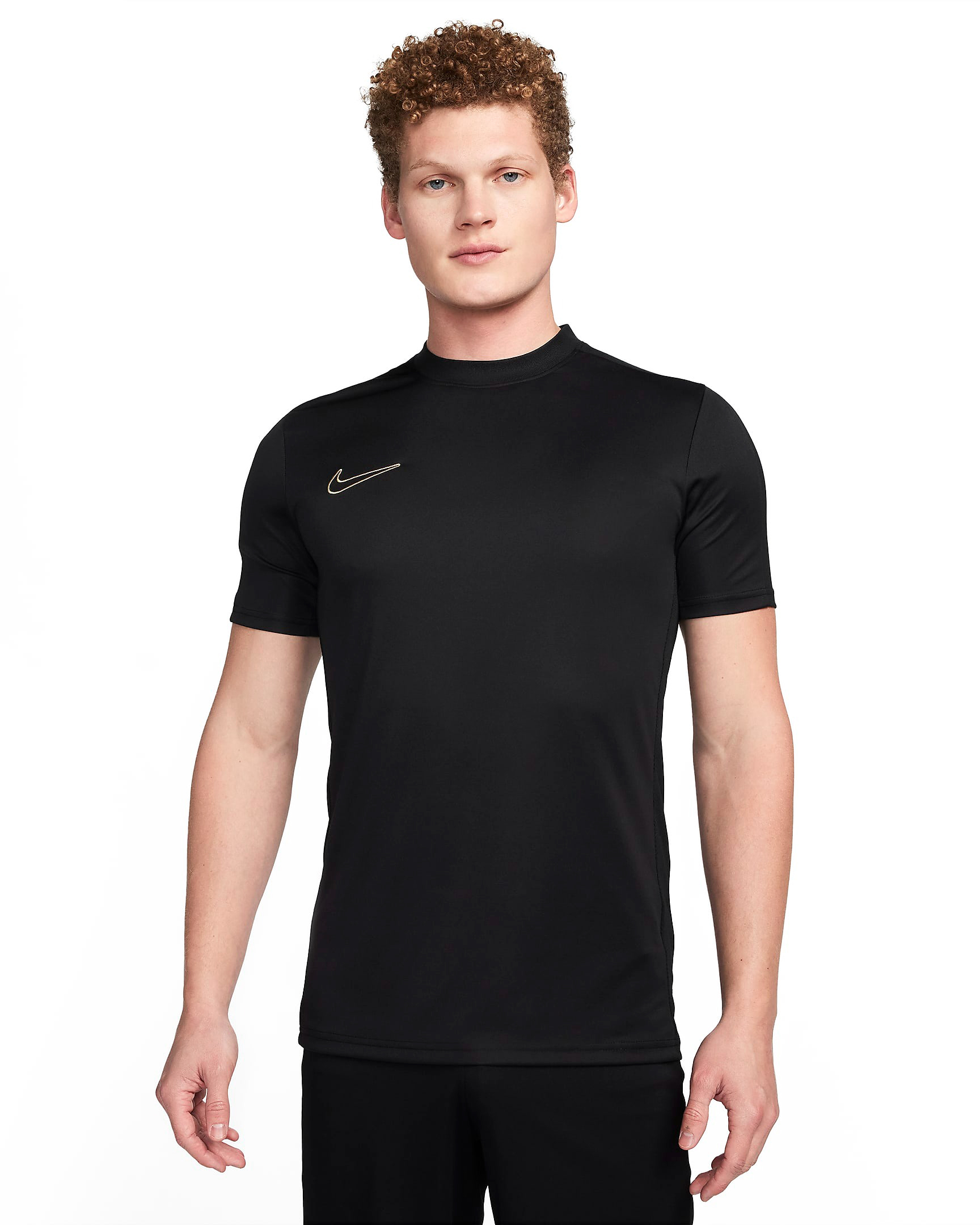 NIKE ACADEMY MEN'S DRI-FIT SHORT-SLEEVE GLOBAL FOOTBALL TOP BLACK