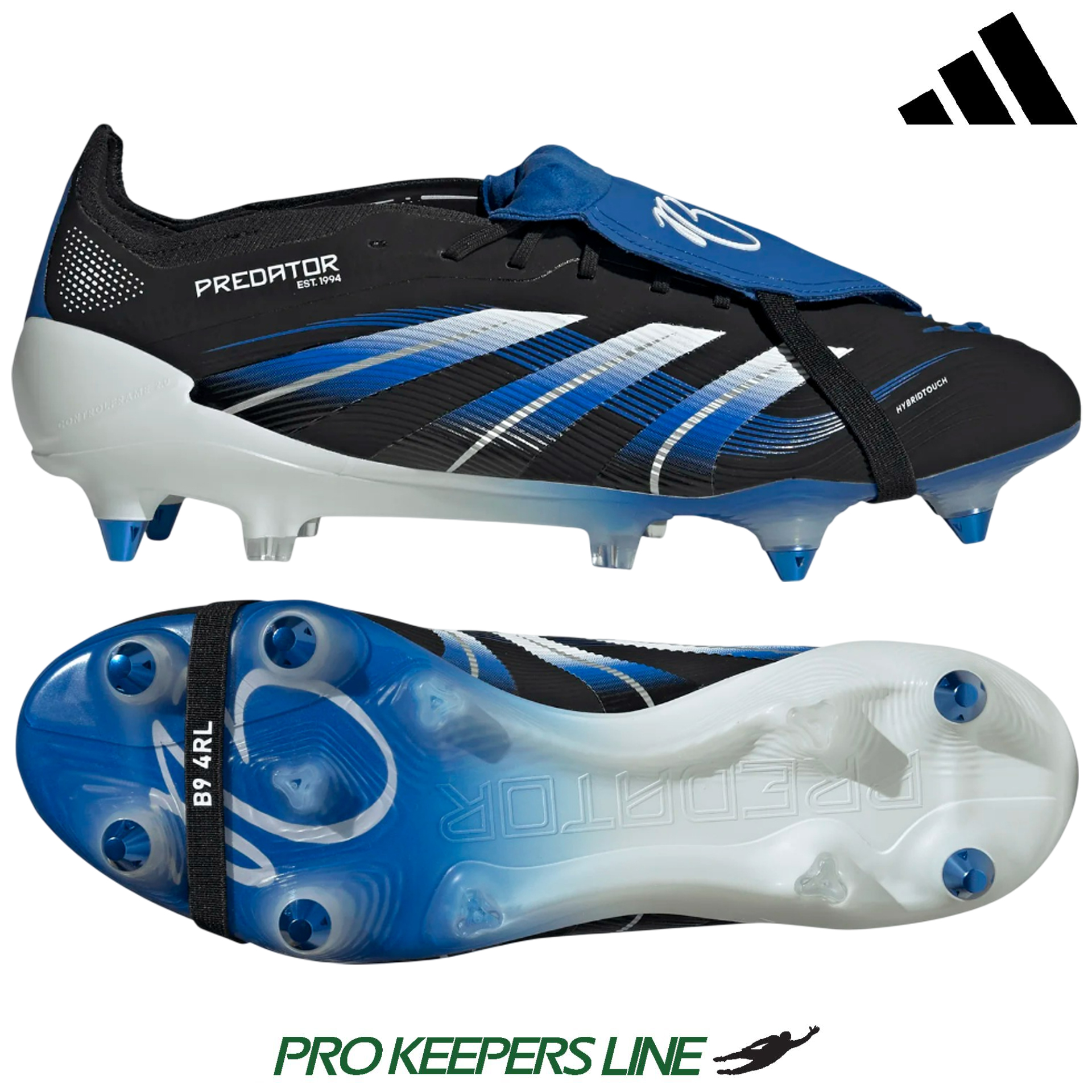 ADIDAS PREDATOR ELITE FT SG JB BLACK/WHITE/GLOW BLUE