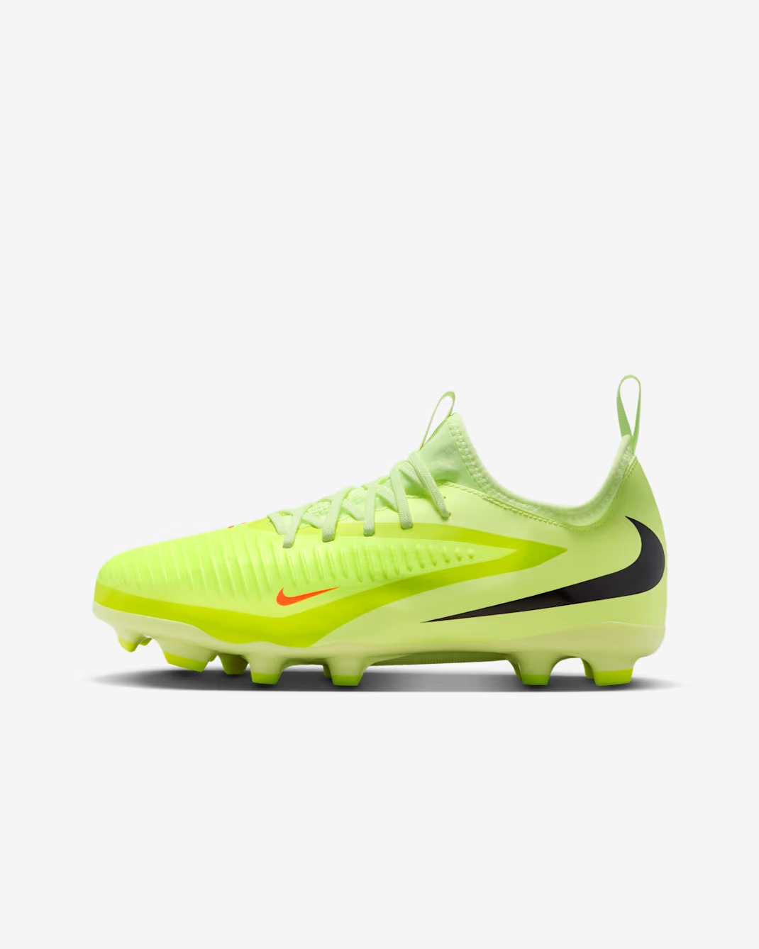 NIKE JR PHANTOM 6 LOW ACADEMY FG/MG HYPER CRIMSON/LIMELIGHT/BLACK