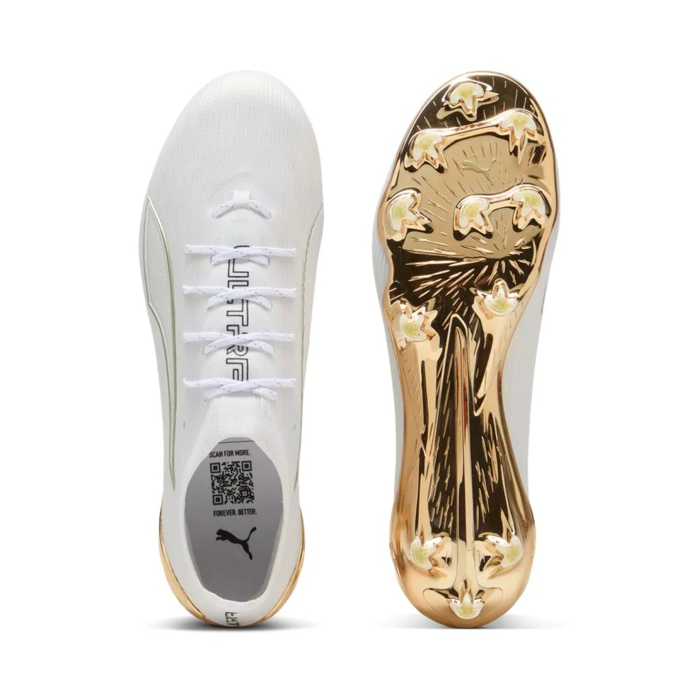 PUMA ULTRA 6 ULTIMATE FG PUMA WHITE-METALLIC GOLD-PUMA BLACK | UK