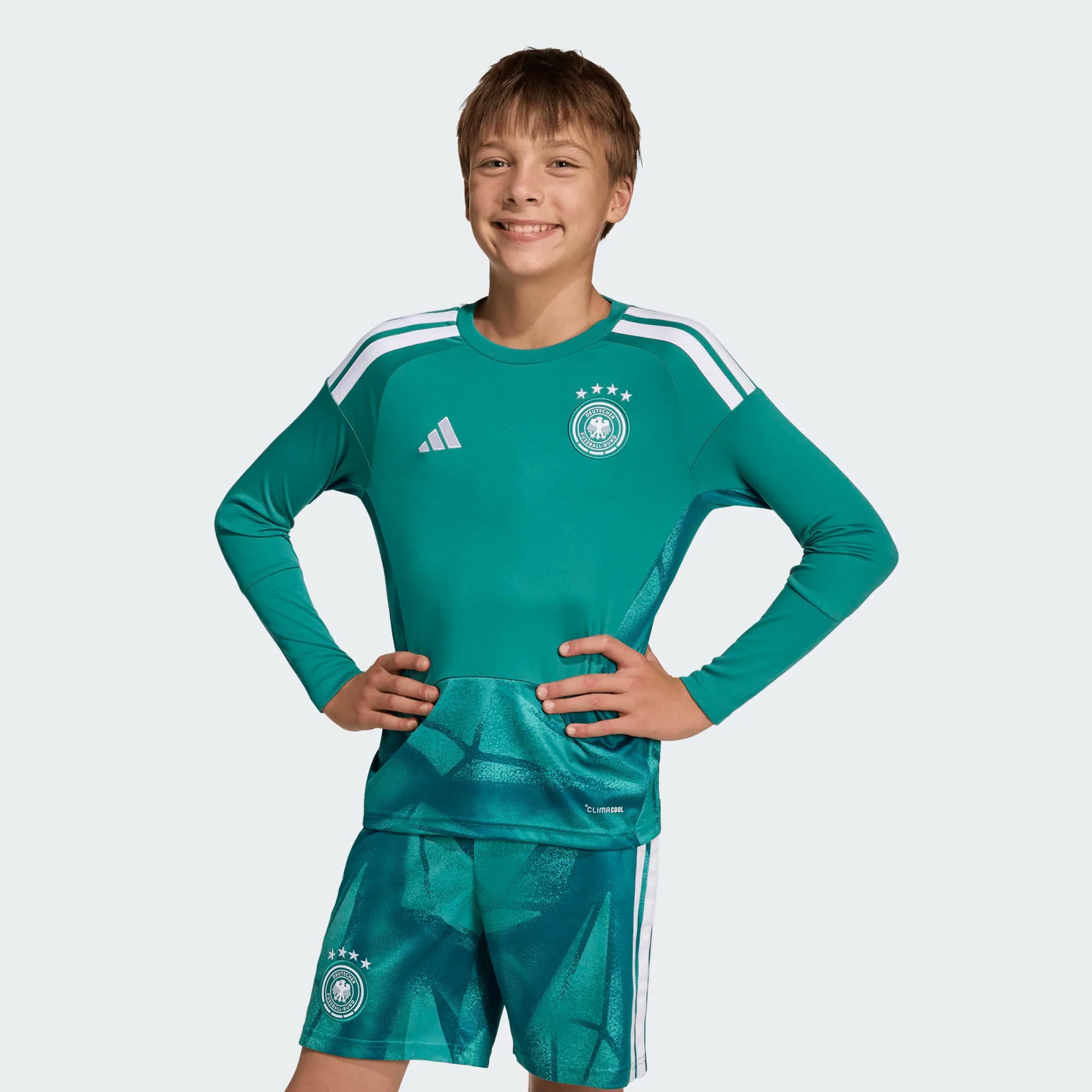 ADIDAS GERMANY 26 HOME GOALKEEPER KIDS LONG SLEEVE JERSEY