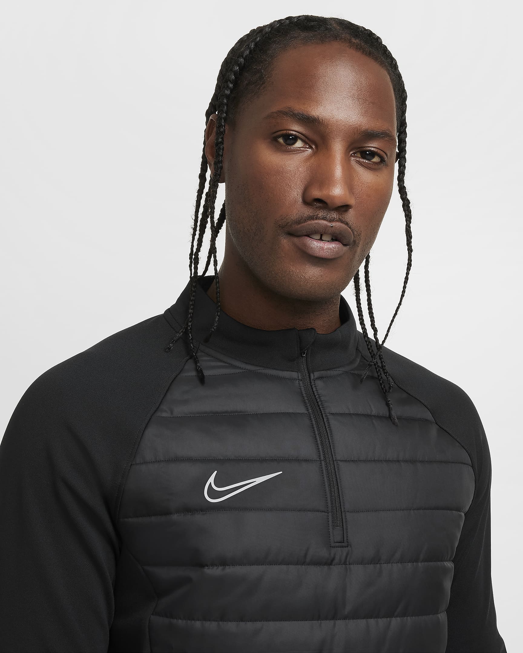 NIKE ACADEMY WINTER WARRIOR TOP BLACK/VOLT L FB6816-013-L